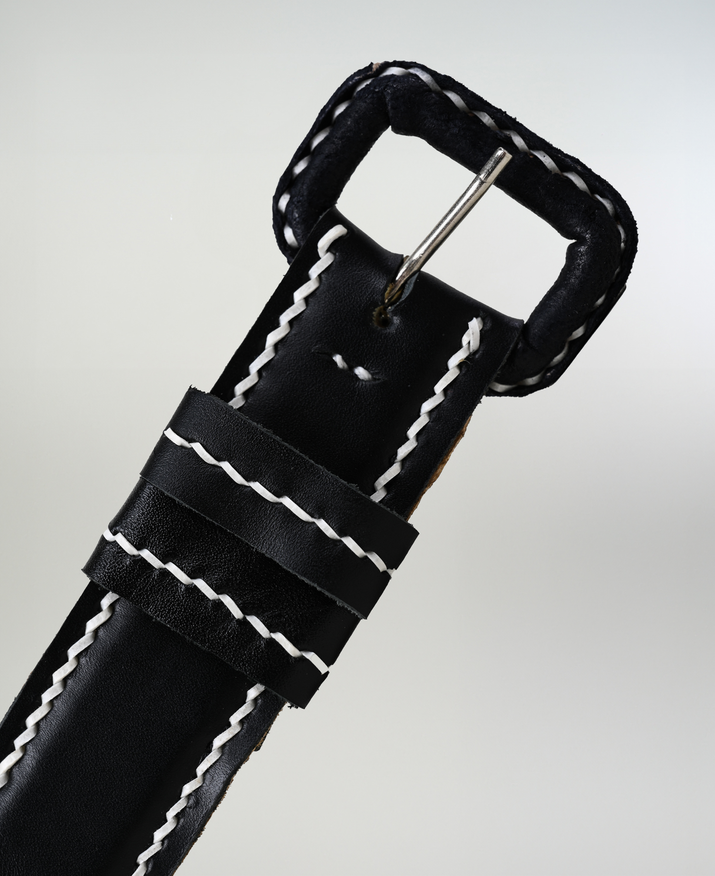 Cinturón Cuero Inglés Negro Pasado imagen 4