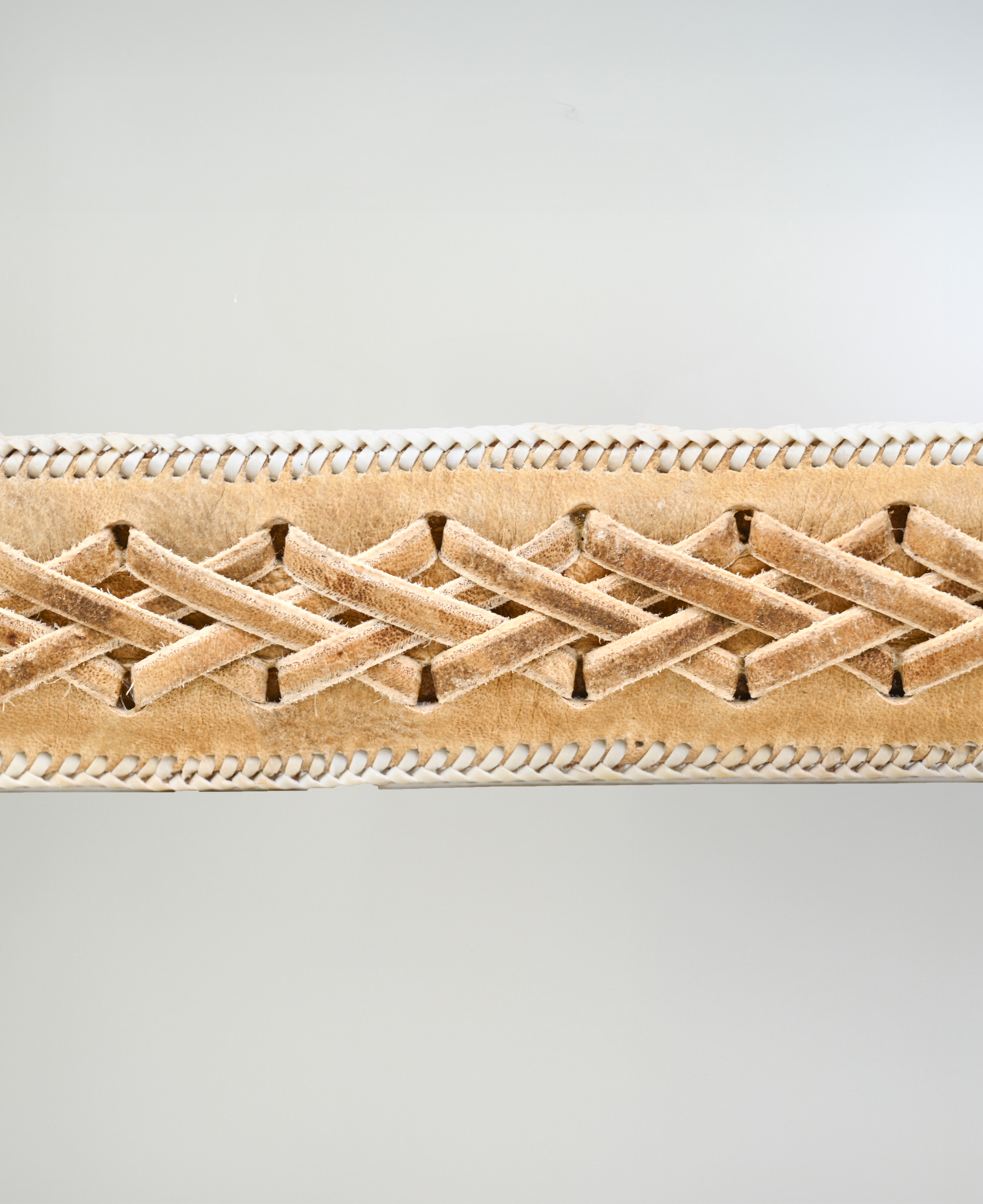 Cinturones Cuero Crudo Costura Al Centro imagen 2