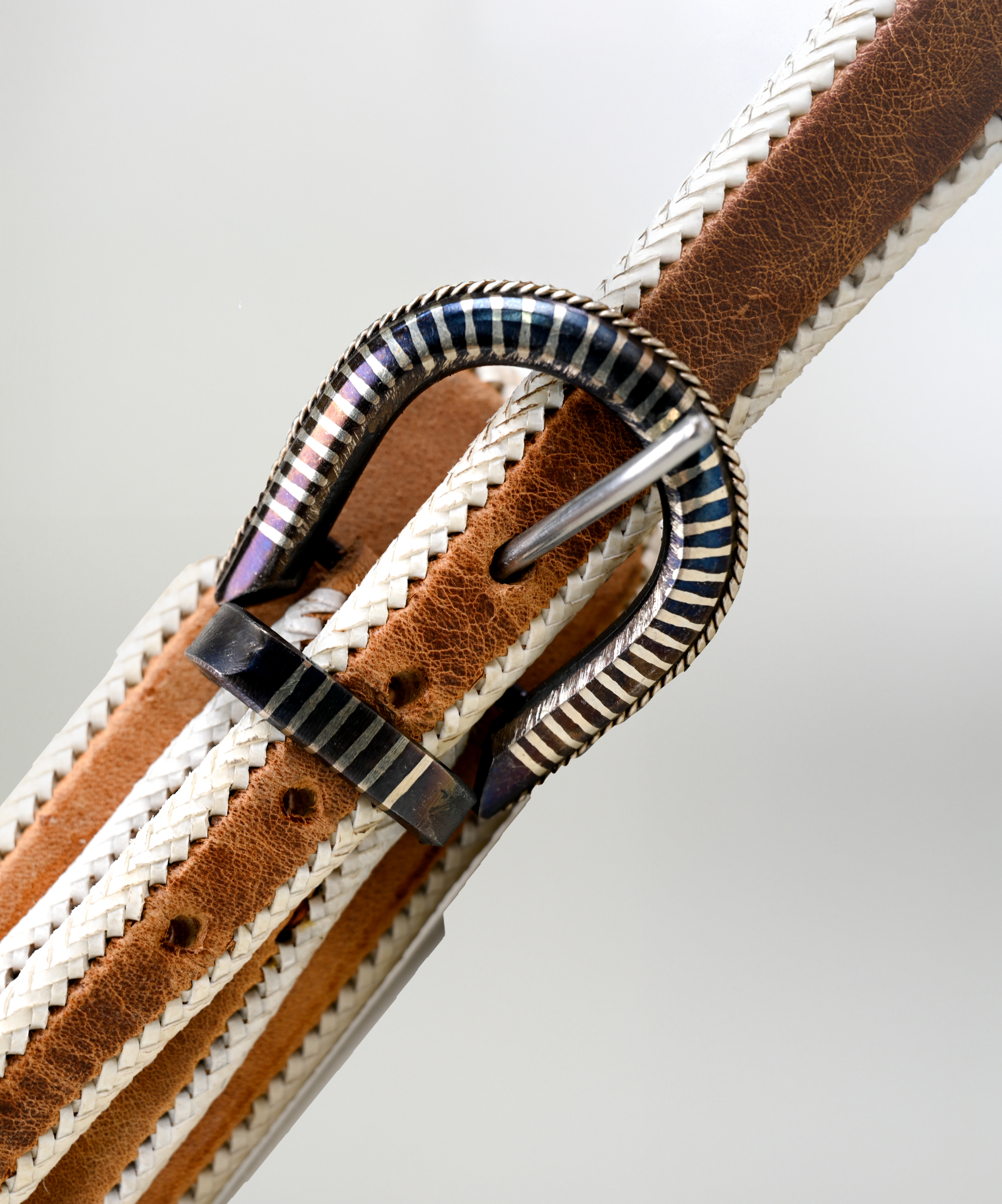 Cinturón Cuero Caballo Calado Hebilla Chapeada Catron imagen 2