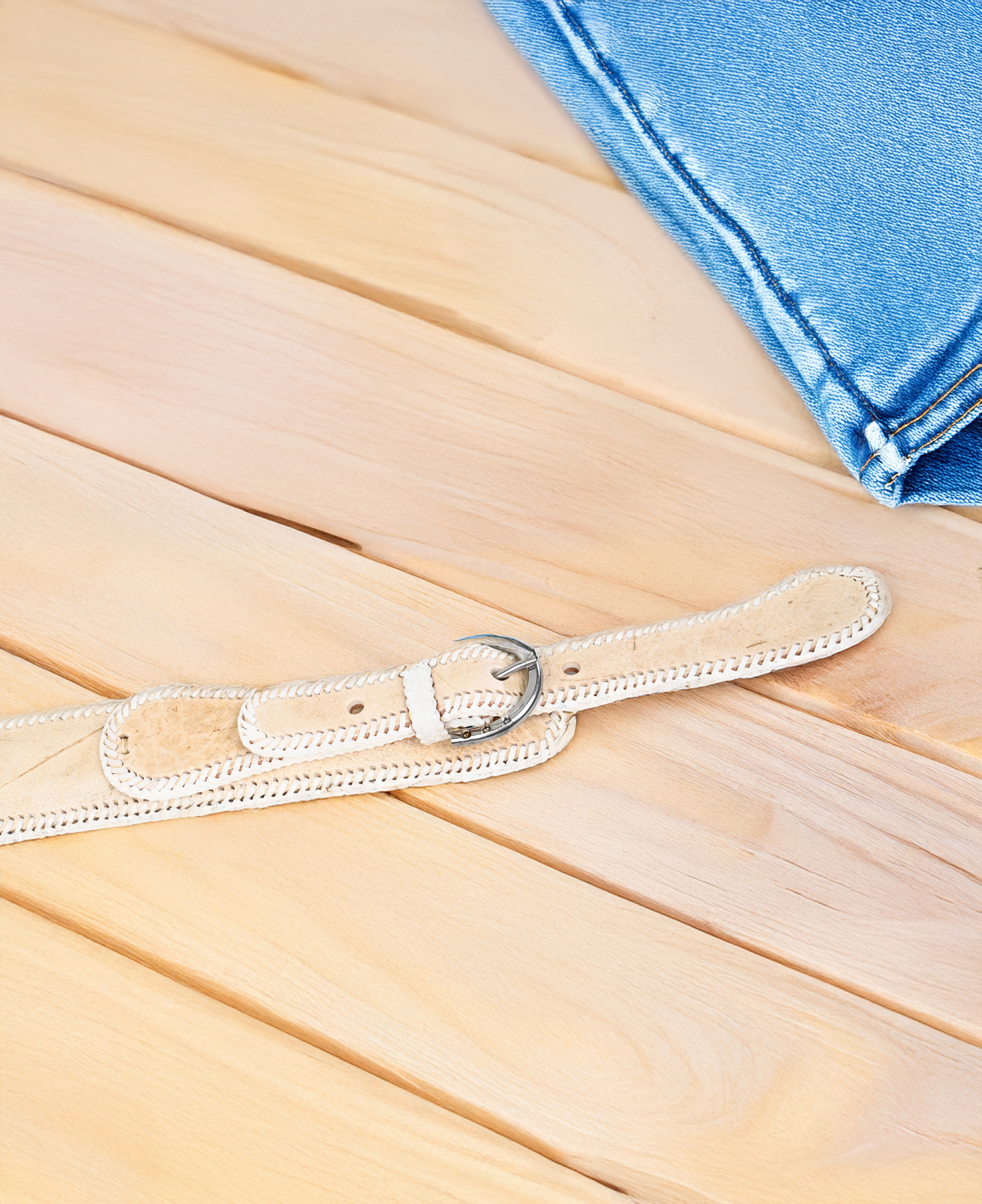 Cinturón De Huaso Cuero Crudo imagen 2