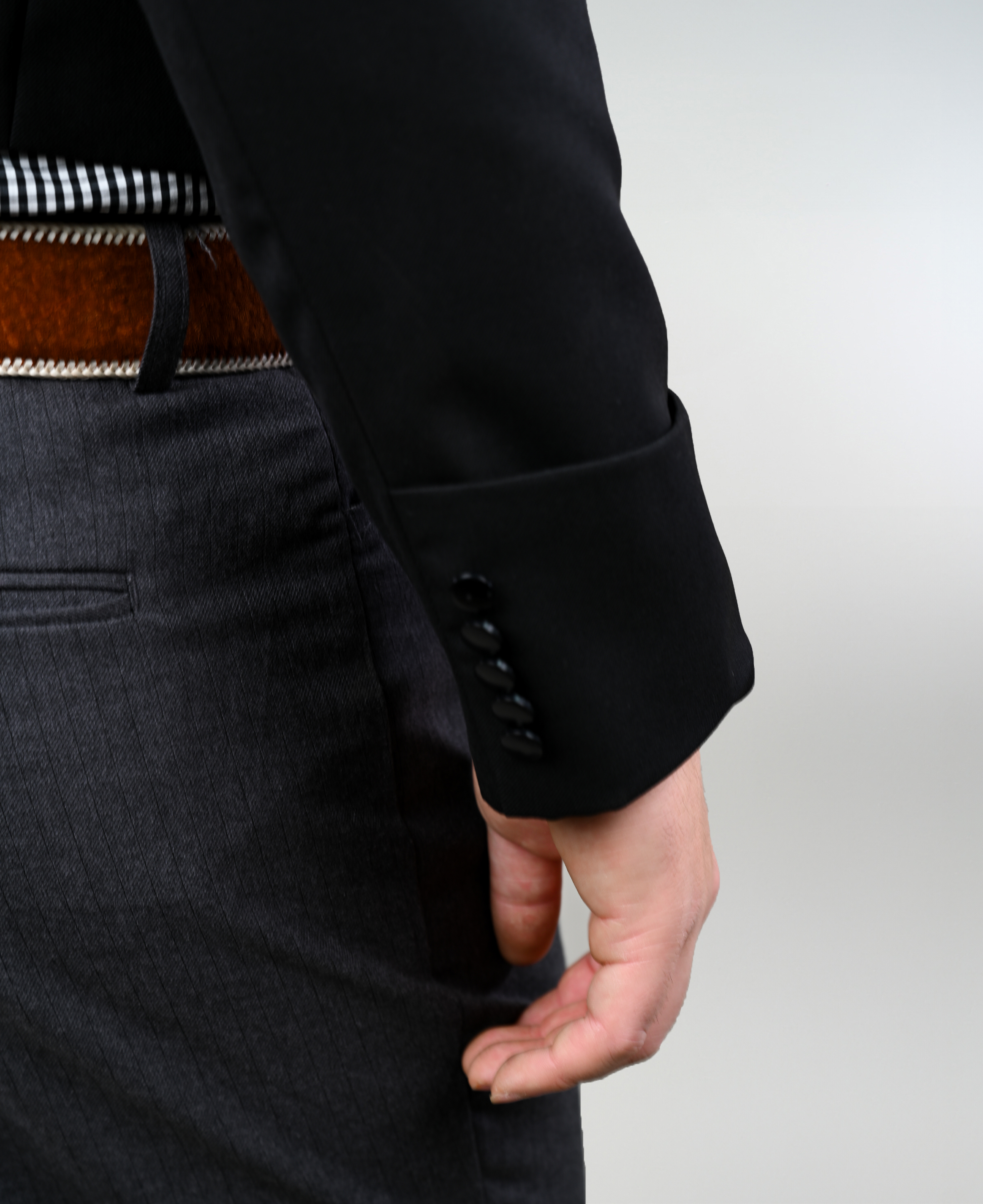 Chaqueta de Huaso Negra Tradicional Catron imagen 5