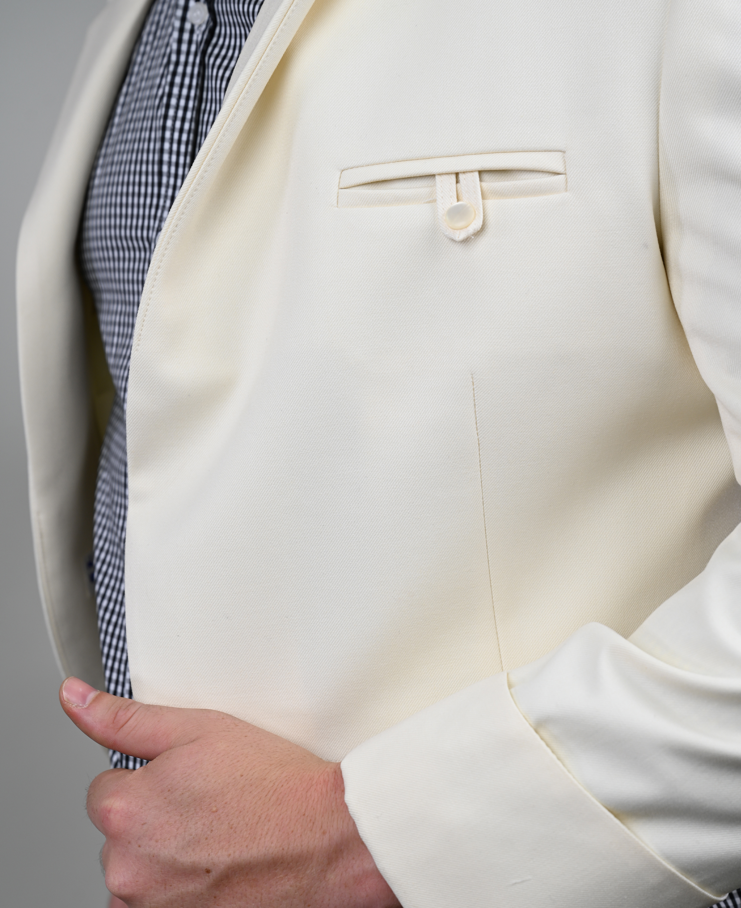 Chaqueta de Huaso Marfil Tradicional Catron imagen 5