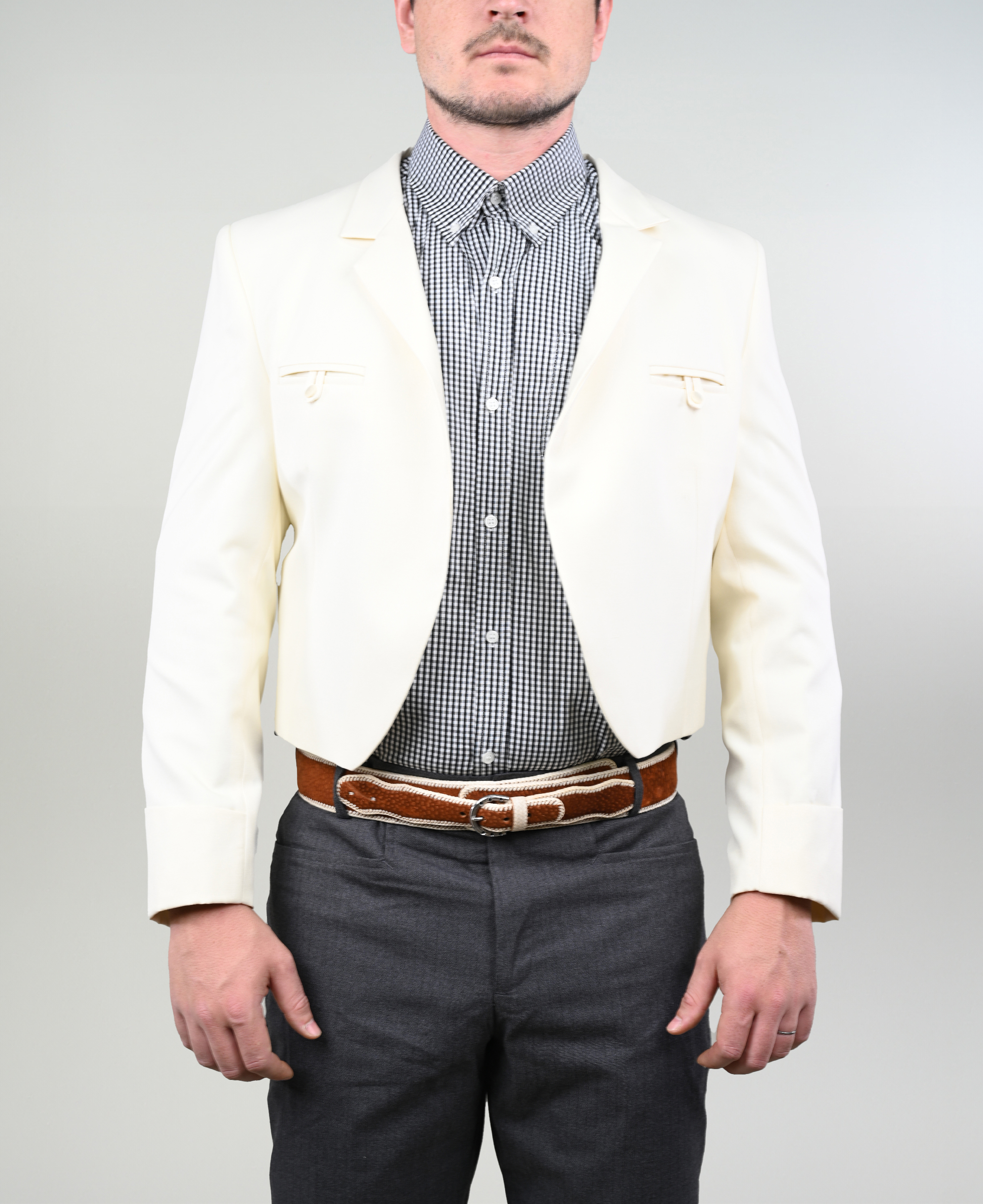 Chaqueta de Huaso Marfil Tradicional Catron imagen 1