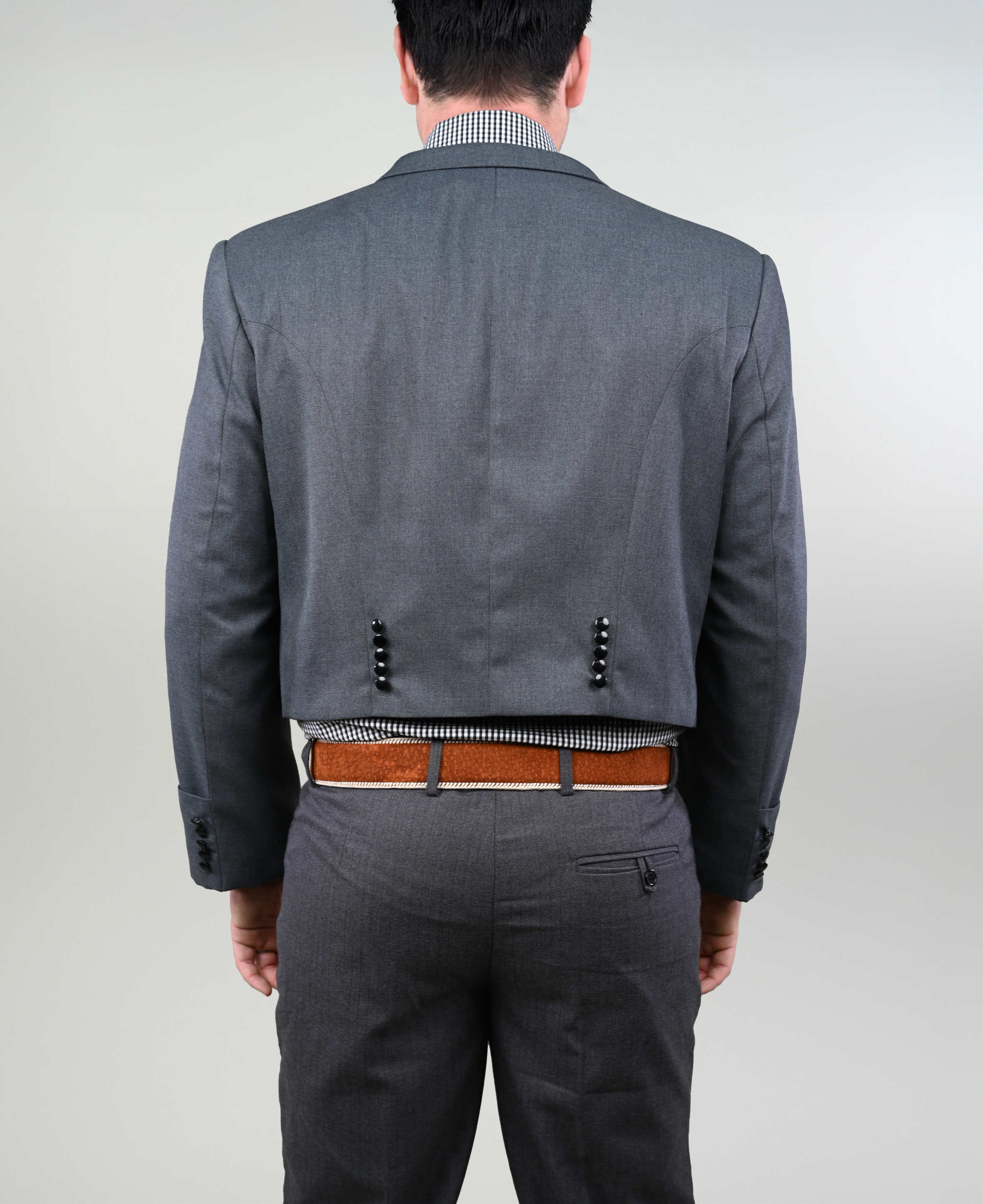 Chaqueta de Huaso Gris Tradicional Catron imagen 3