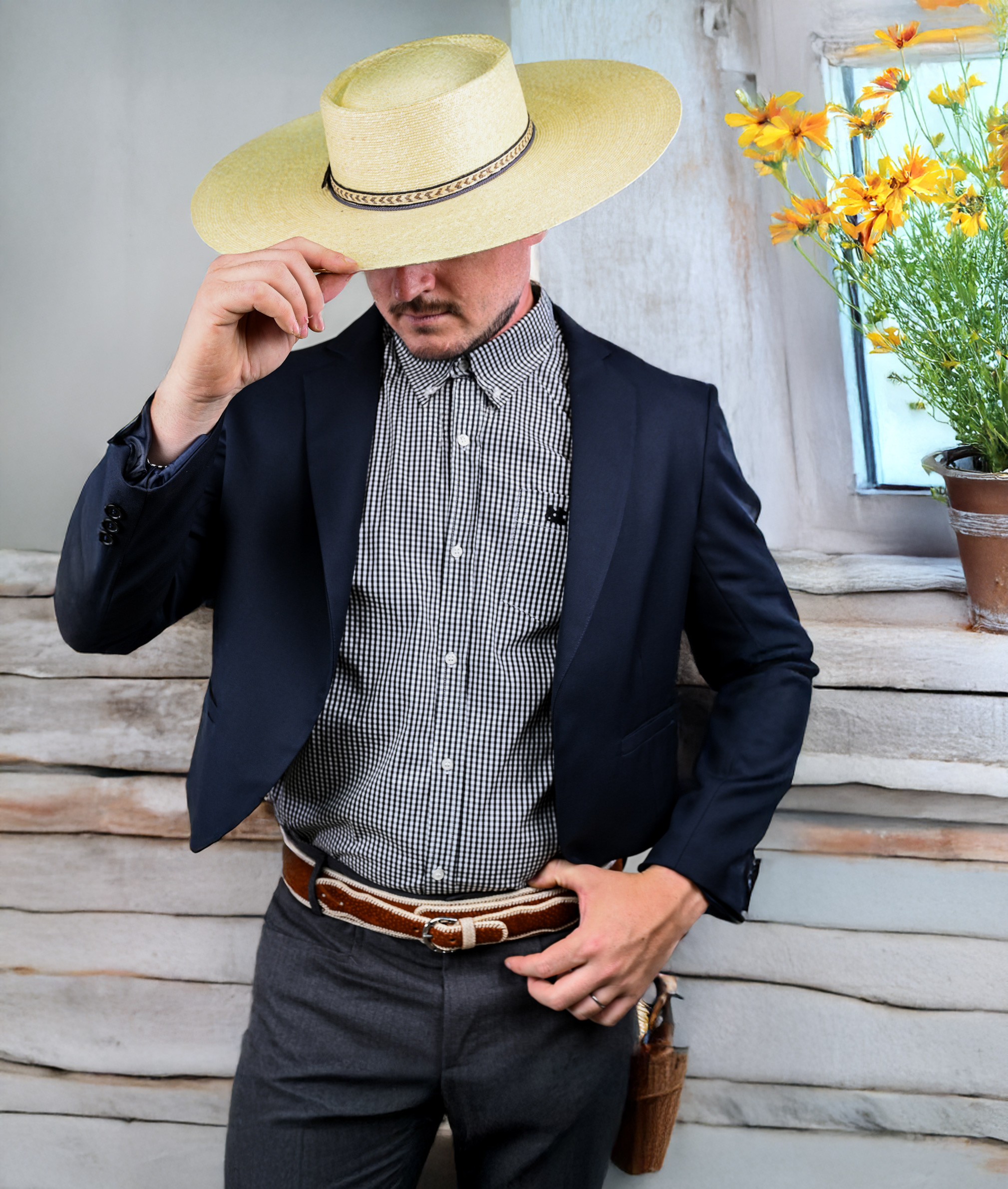 Chaqueta de Huaso Corralera Azul Catron imagen 2