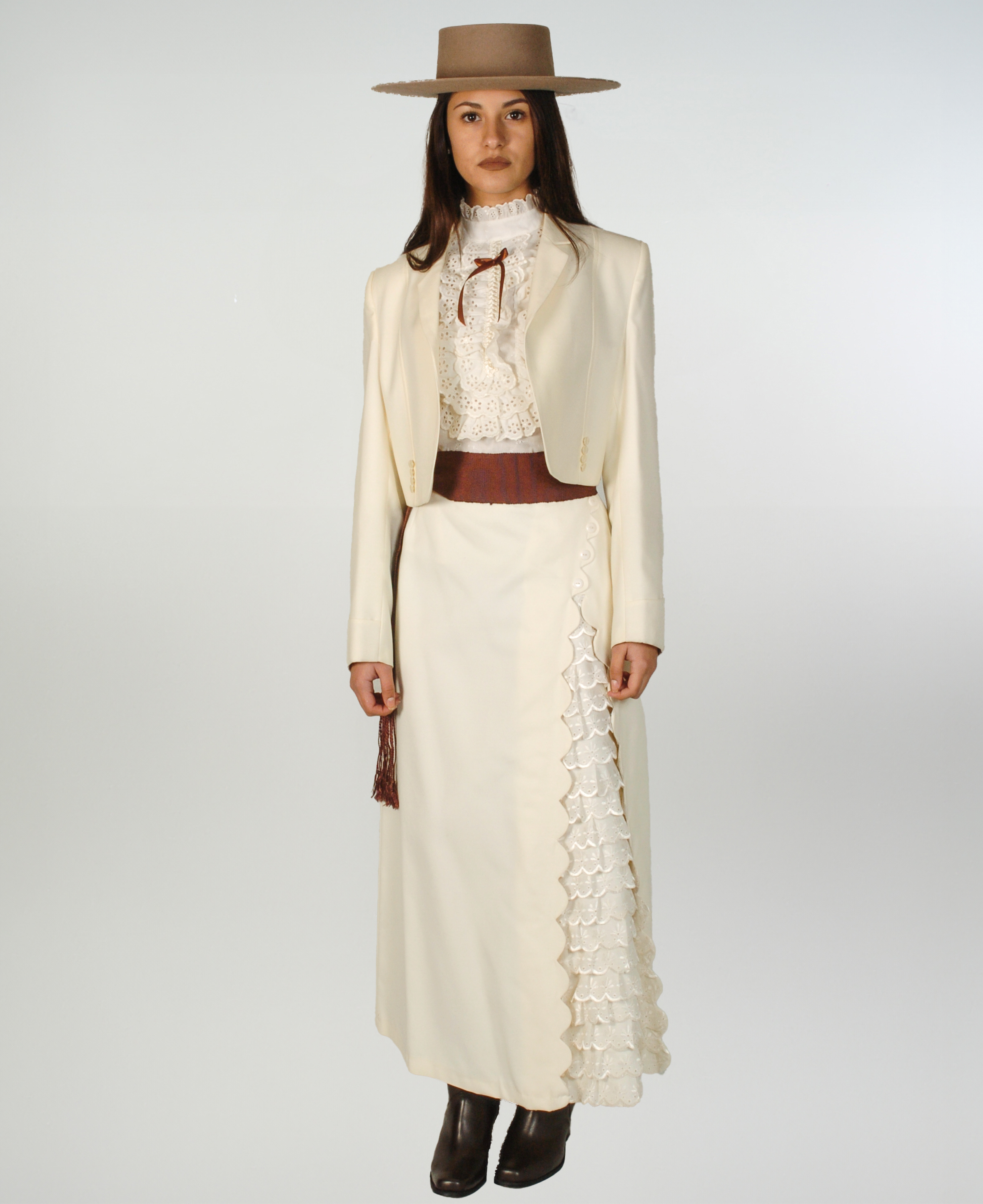 Ropón de Huasa Elegante Marfil Catron imagen 4