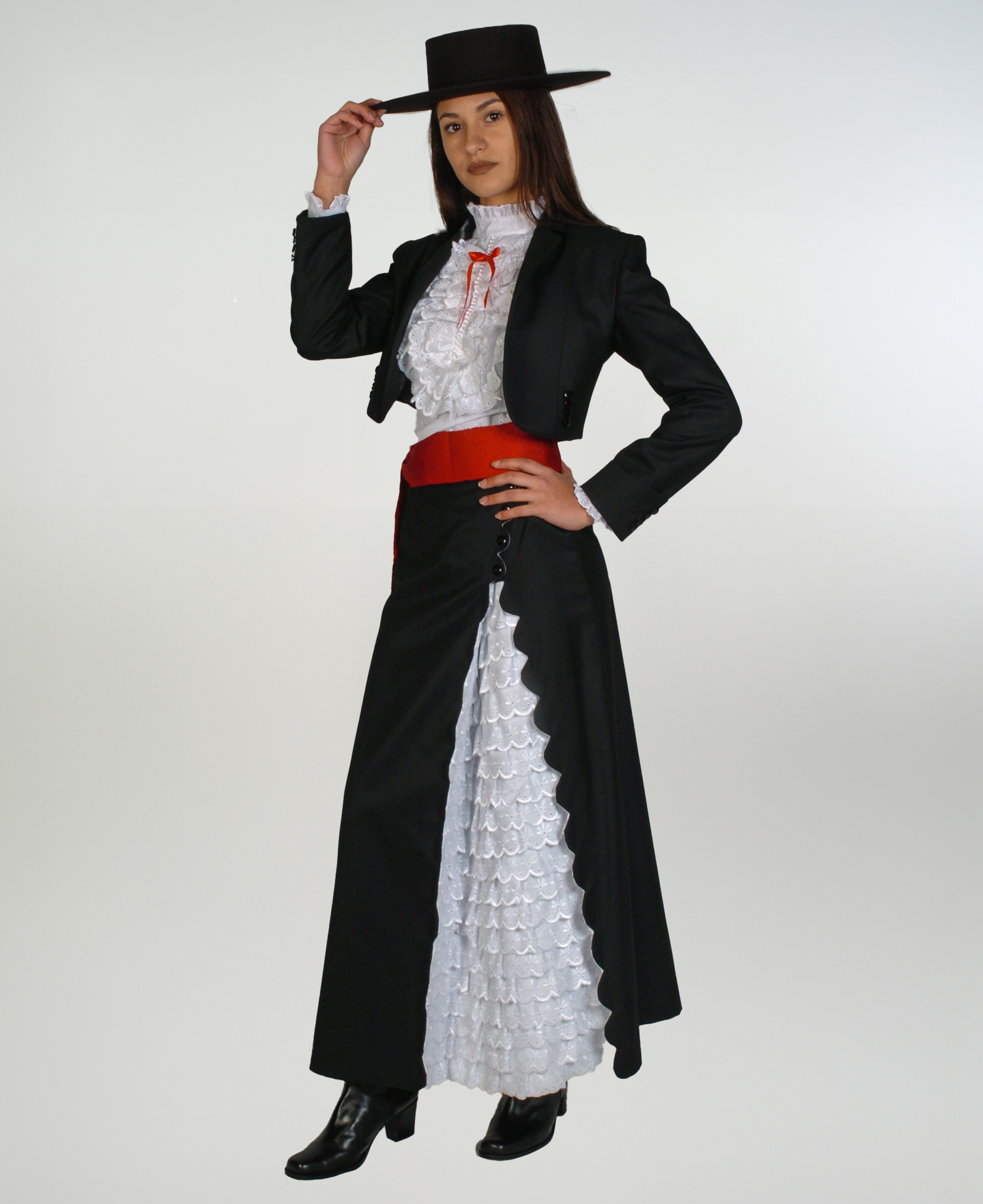 Ropón de Huasa Elegante Negro Catron imagen 4