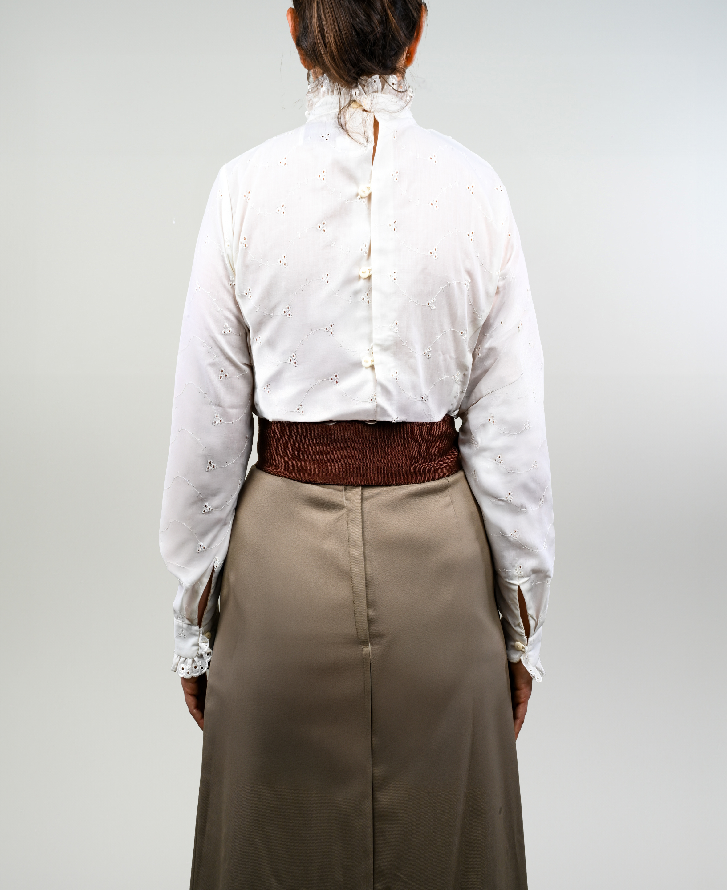 Blusa De Huasa Elegante Broderie Marfil Catron imagen 5