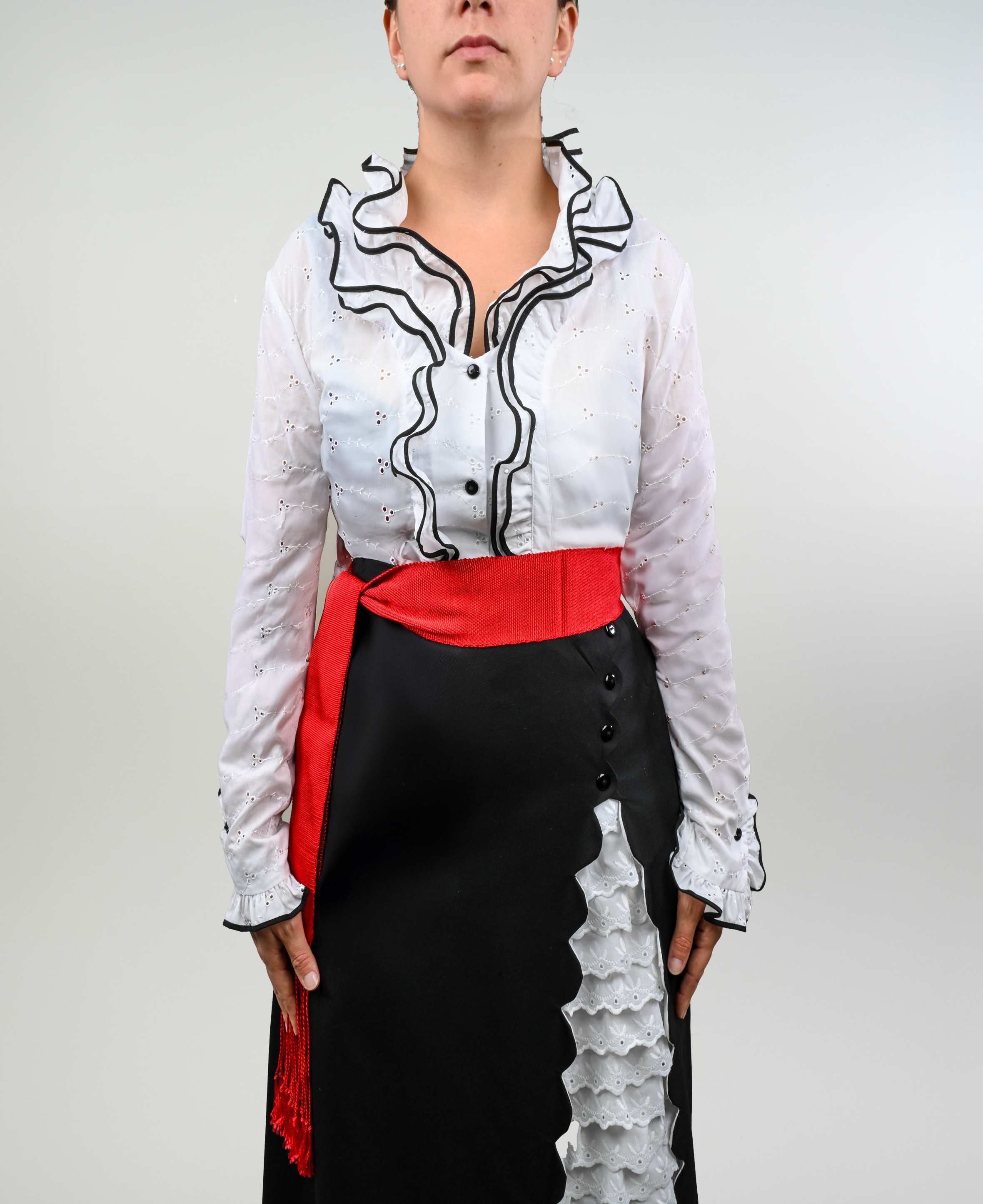 Blusa de Huasa Elegante con Vivo Catron imagen 3