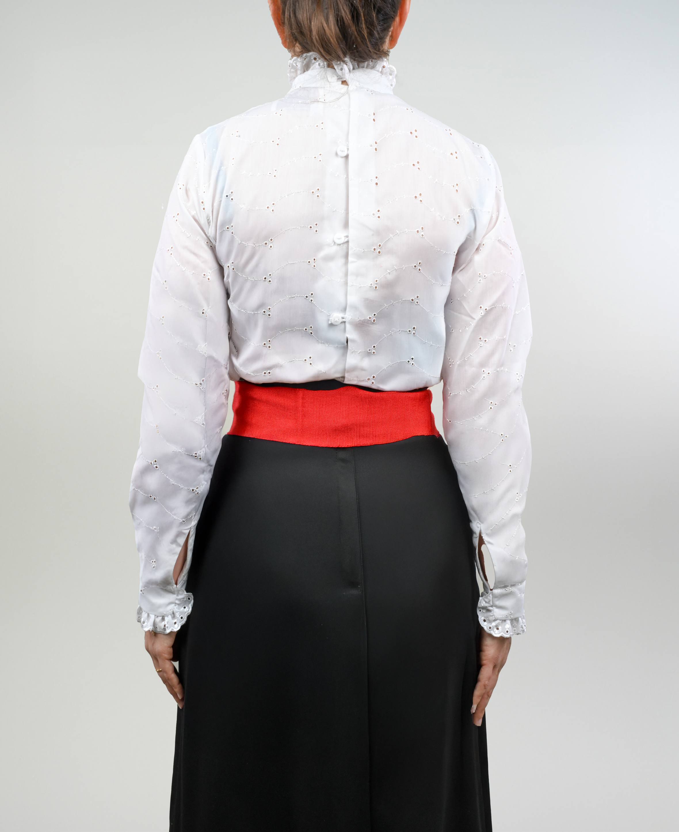 Blusa De Huasa Elegante Broderie Blanca Catron imagen 4