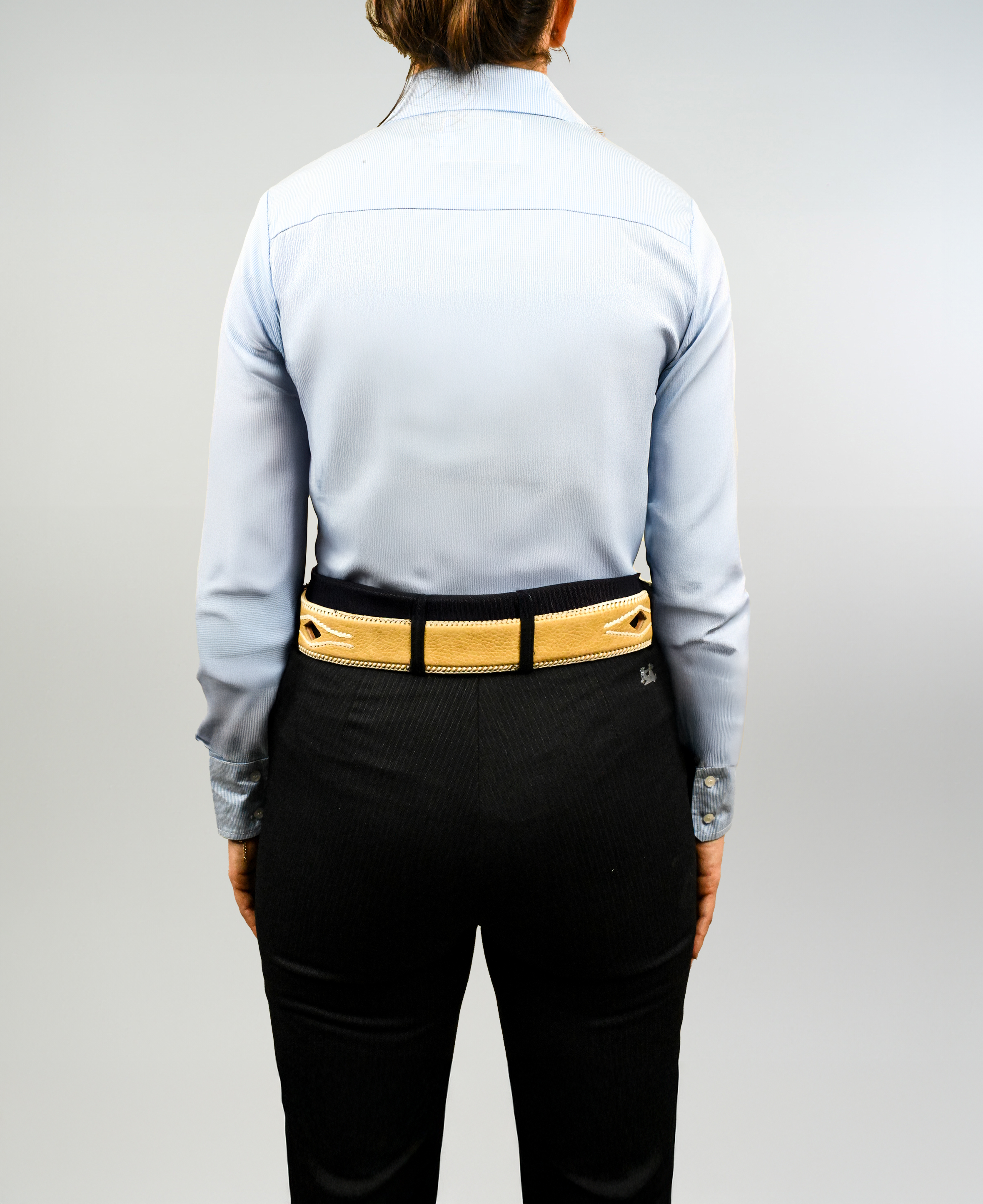 Blusa De Huasa Cuadrillé Celeste Catron imagen 2