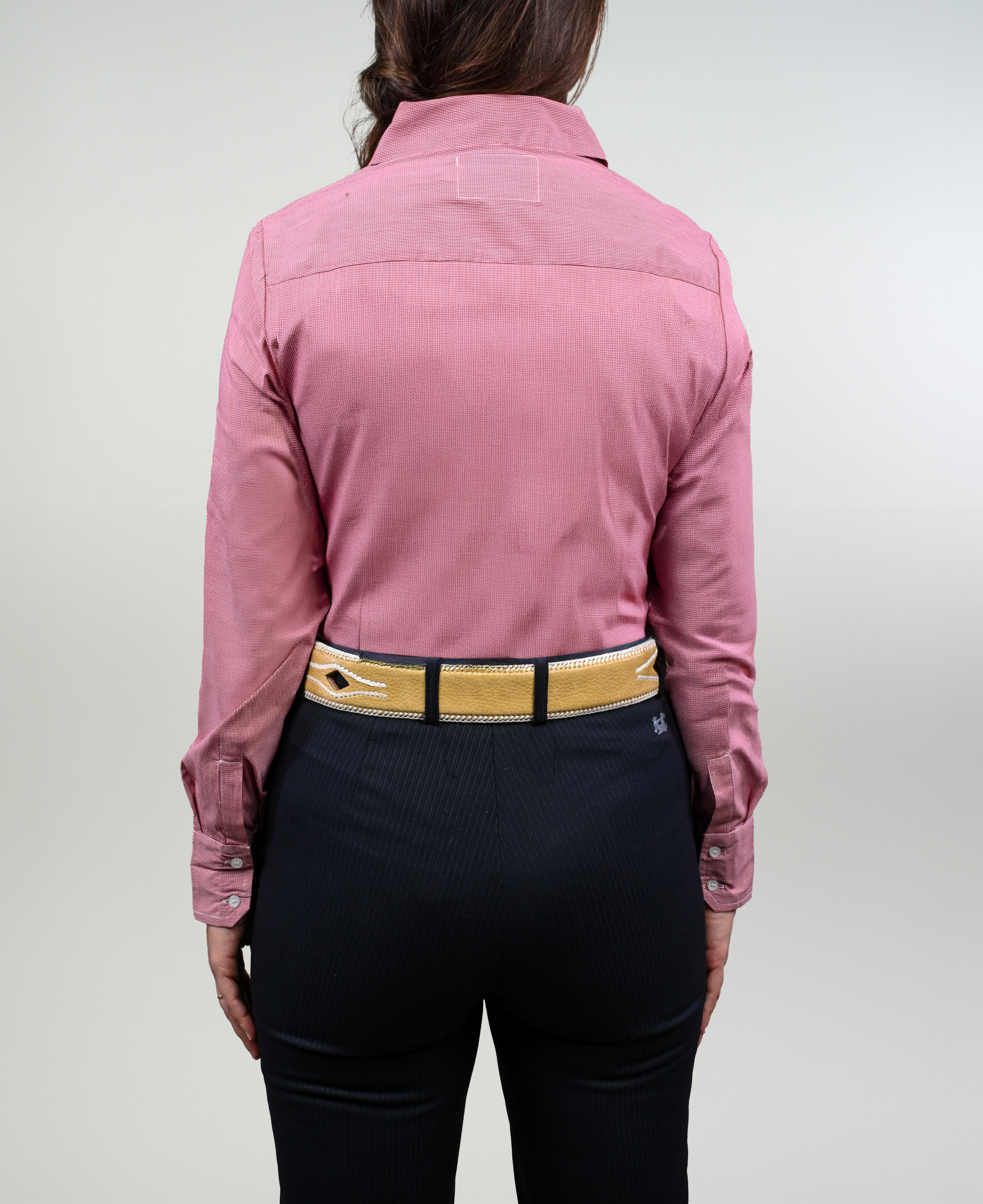 Blusa de Huasa Cuadrillé Burdeo Catron imagen 2