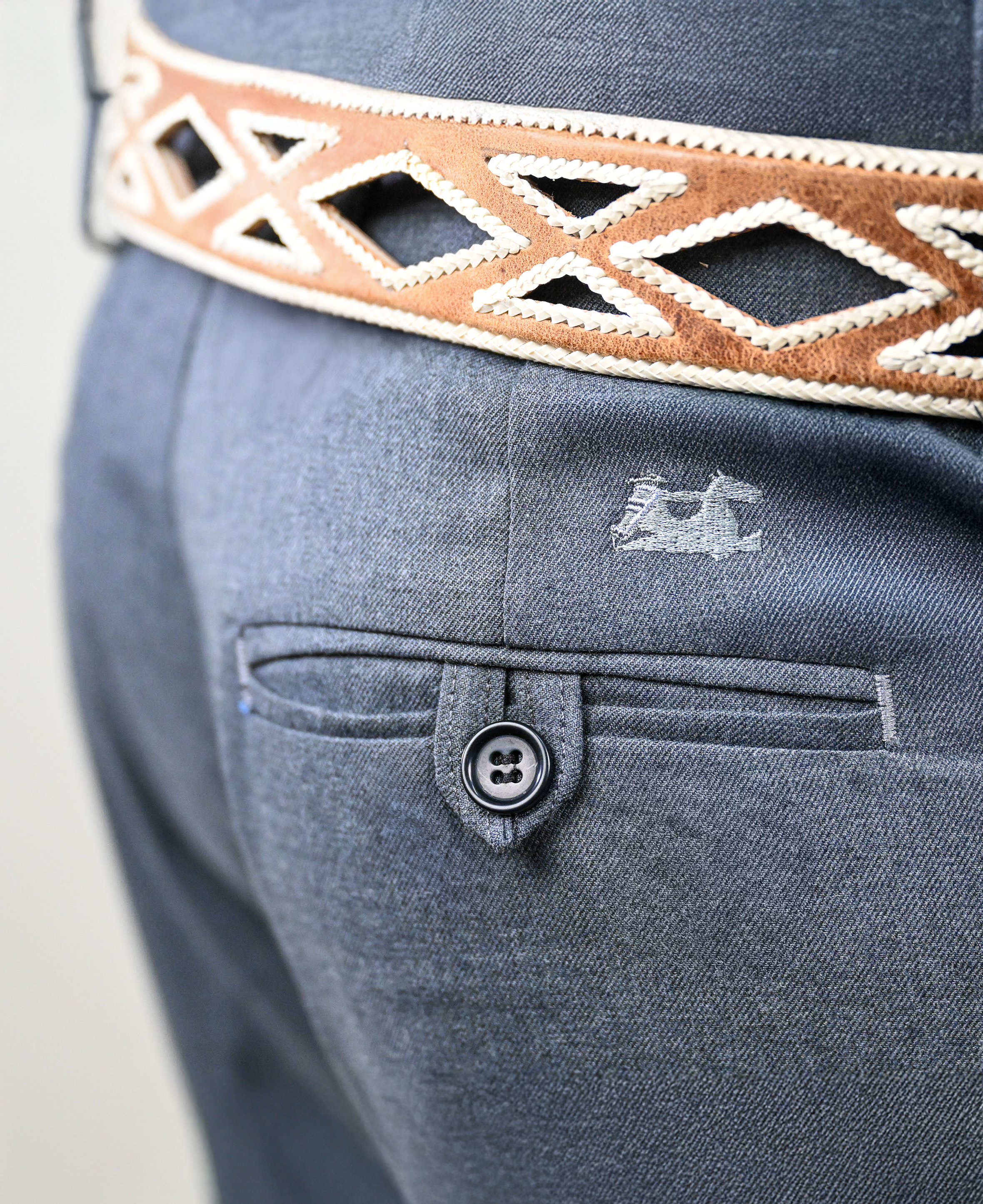Pantalón de Huaso Corralero Gris Catron imagen 3