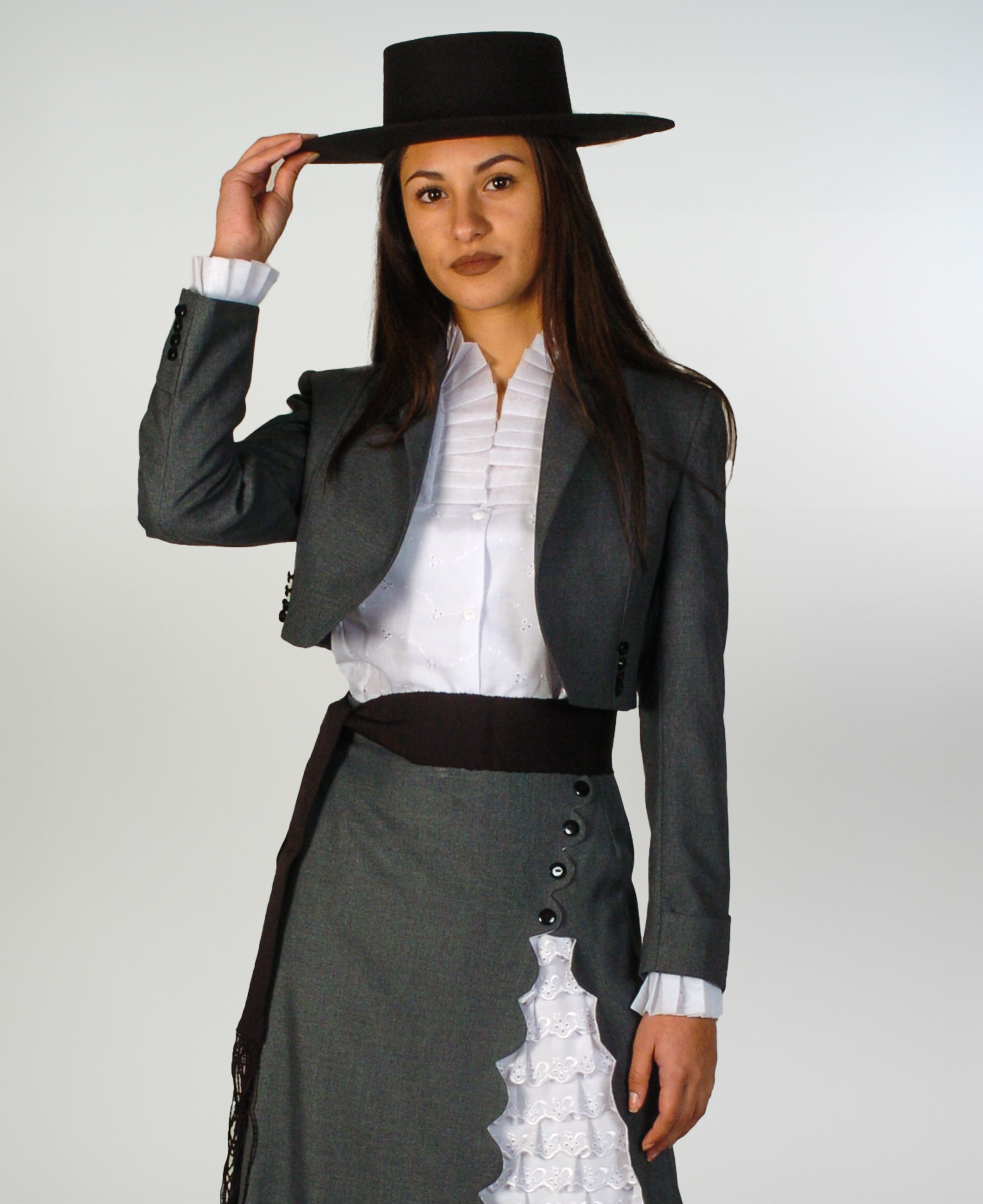 Chaqueta de Huasa Gris Catron imagen 1