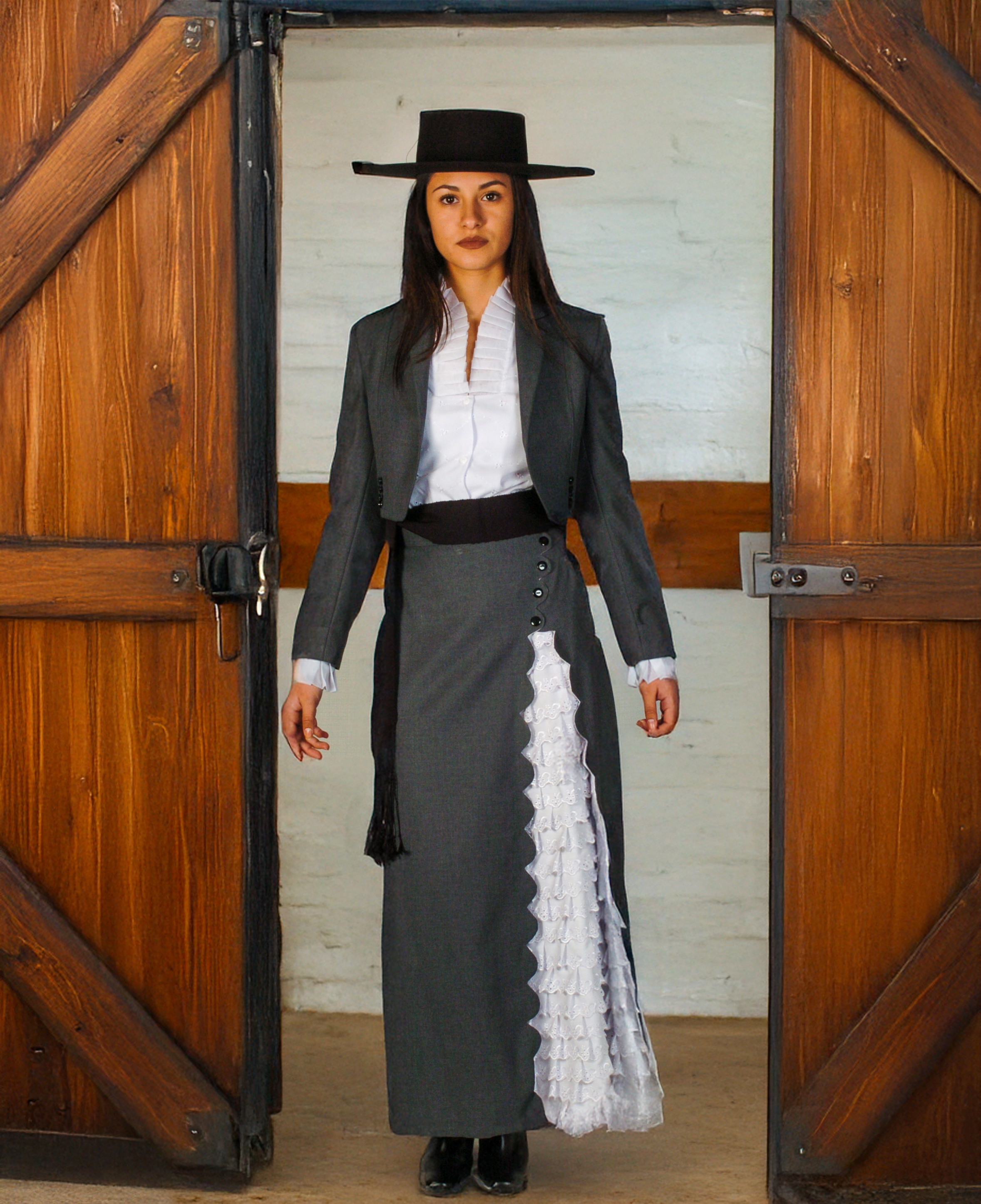 Chaqueta de Huasa Gris Catron imagen 2