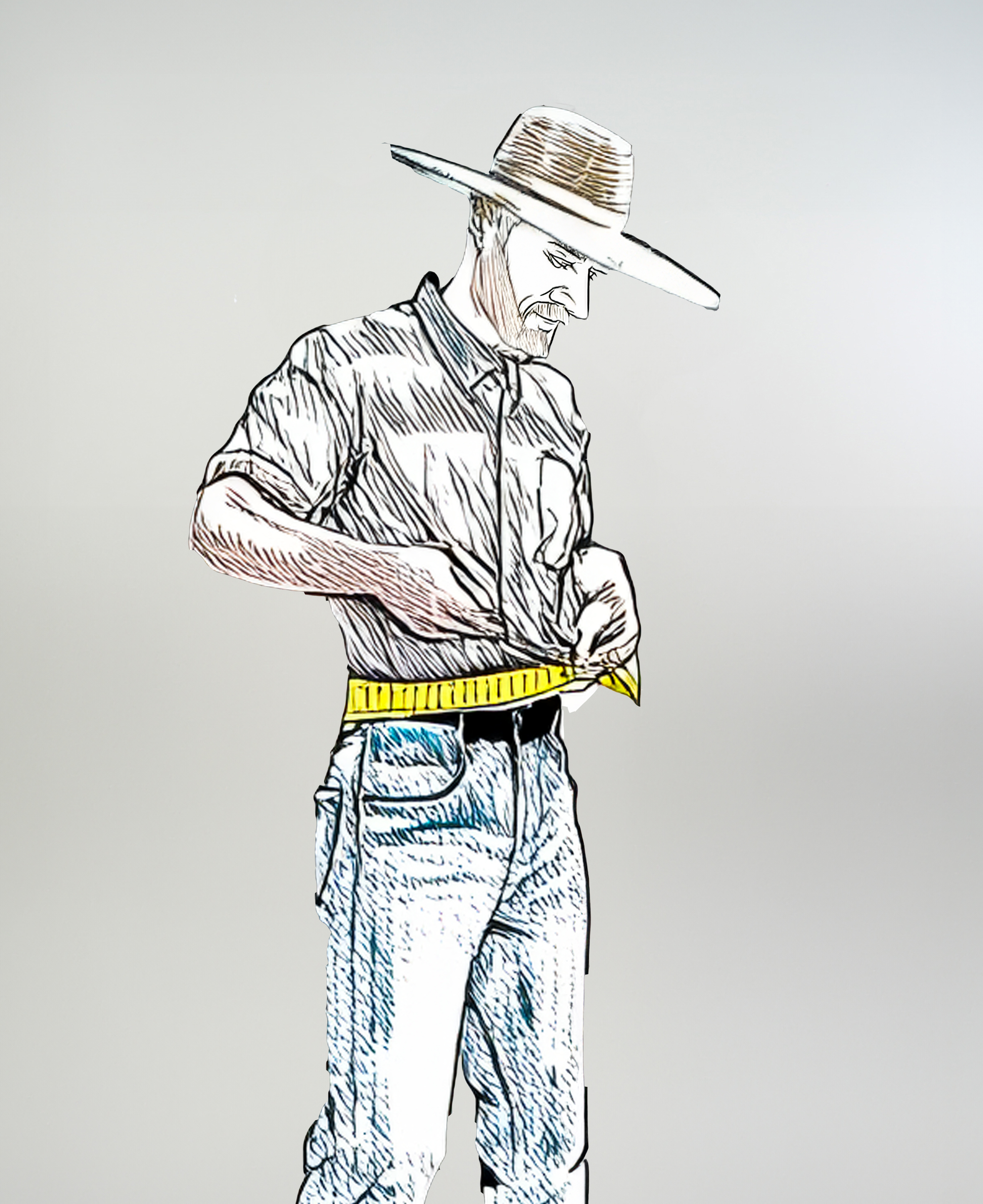 Cinturón De Huaso Cuero Crudo imagen 4