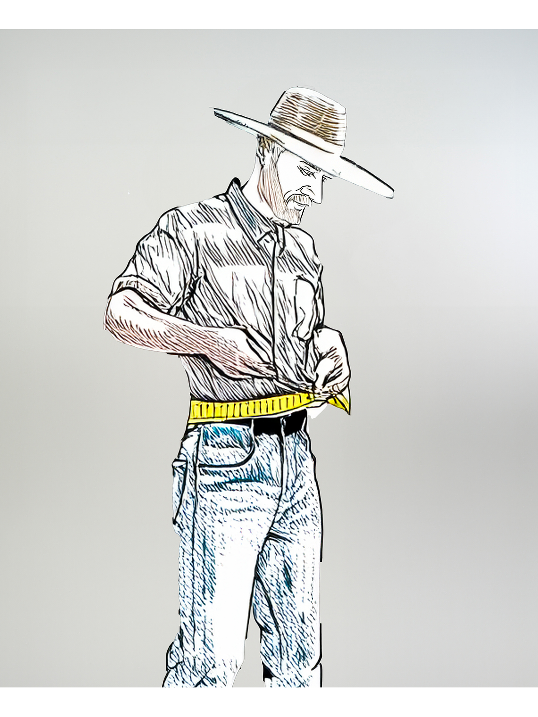 Cinturón De Huaso Cuero Crudo 4