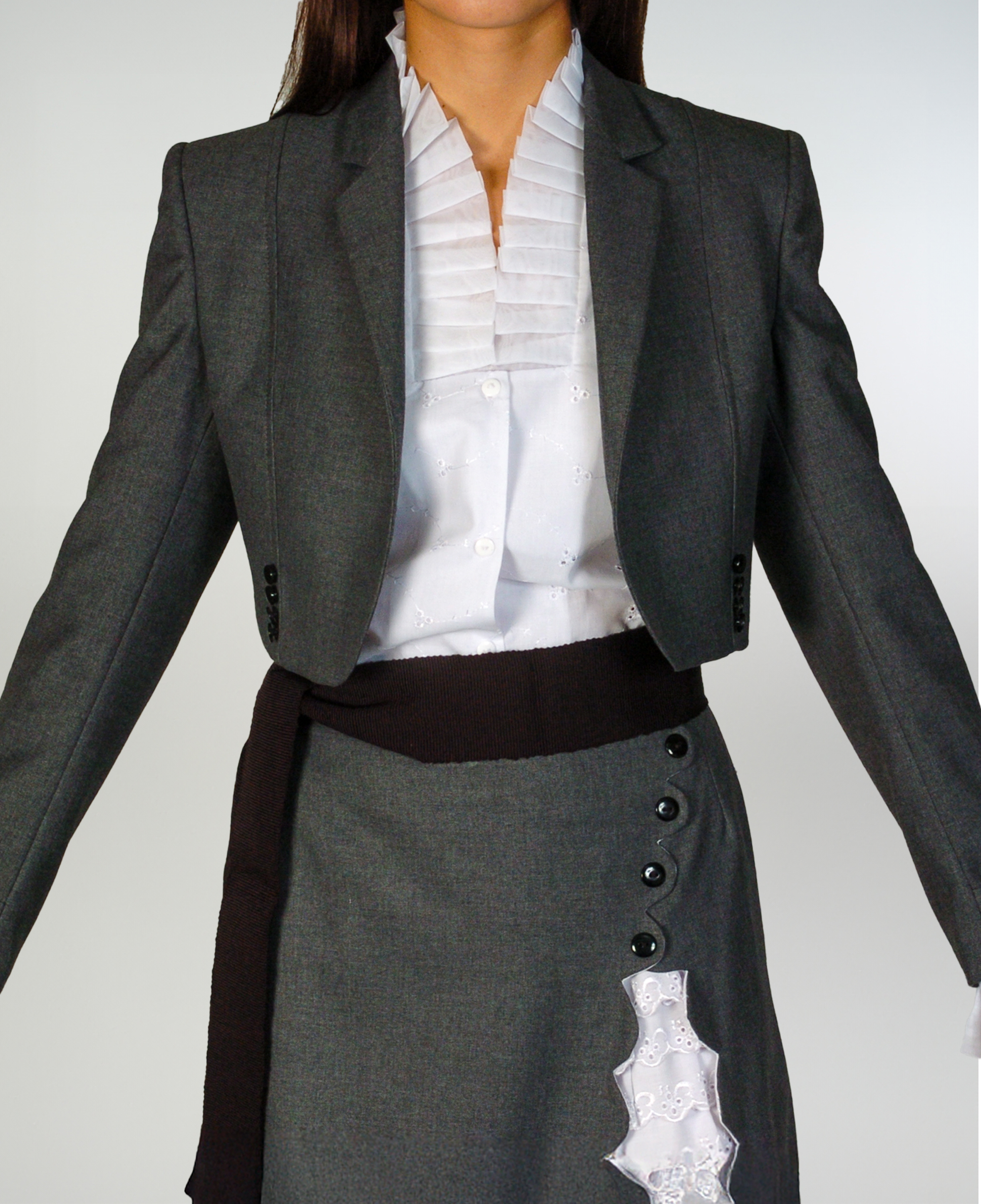 Chaqueta de Huasa Gris Catron imagen 4