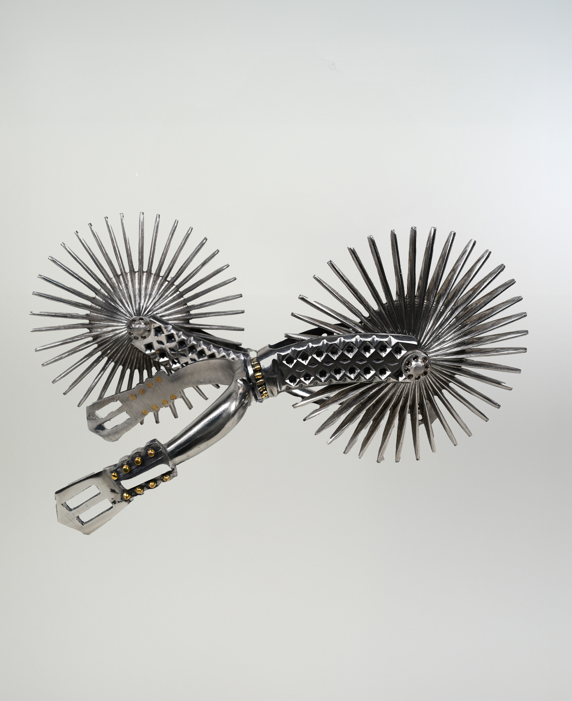 Espuela de Huaso Acero Inoxidable Caladas Catron imagen 2