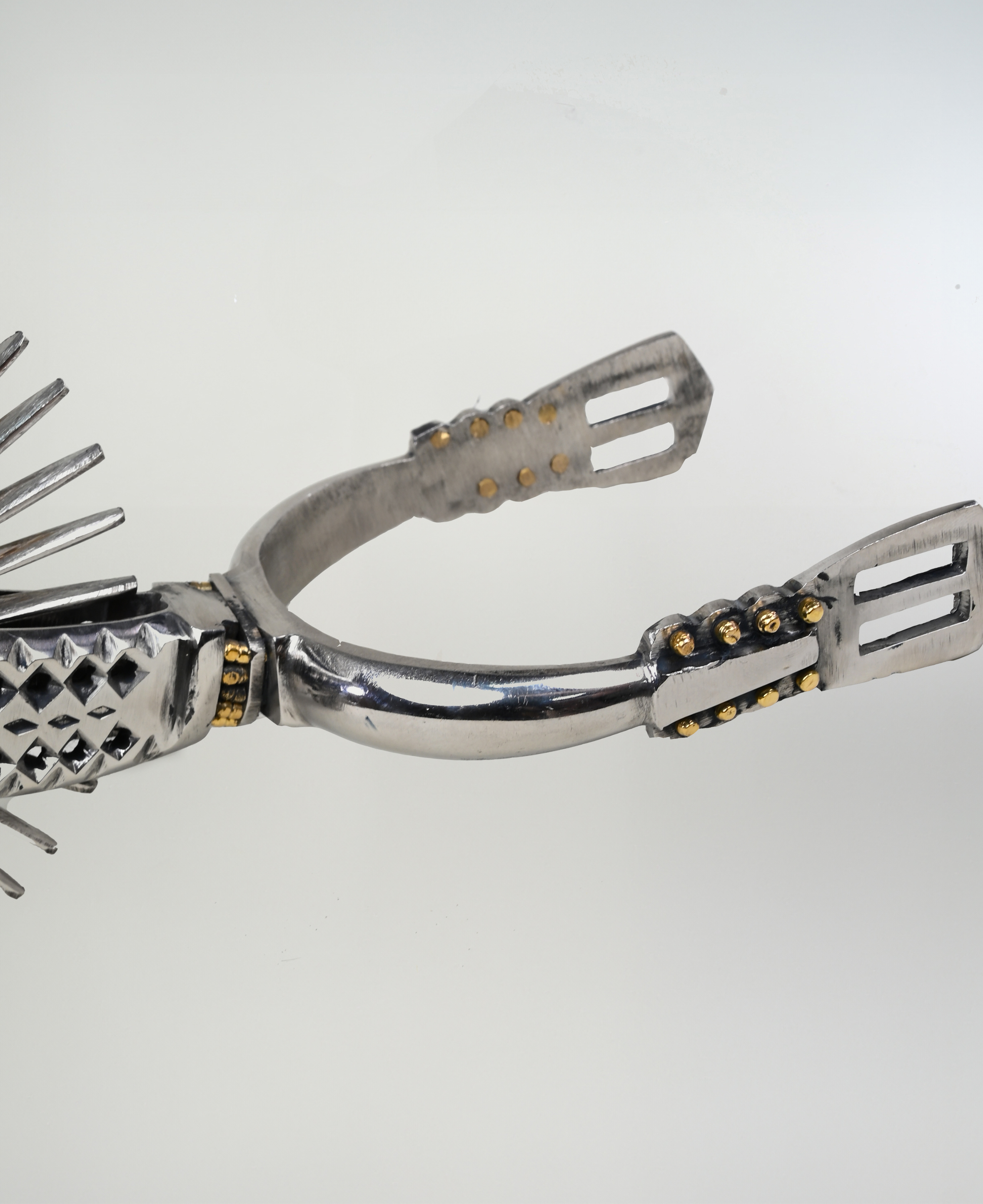 Espuela de Huaso Acero Inoxidable Caladas Catron imagen 3