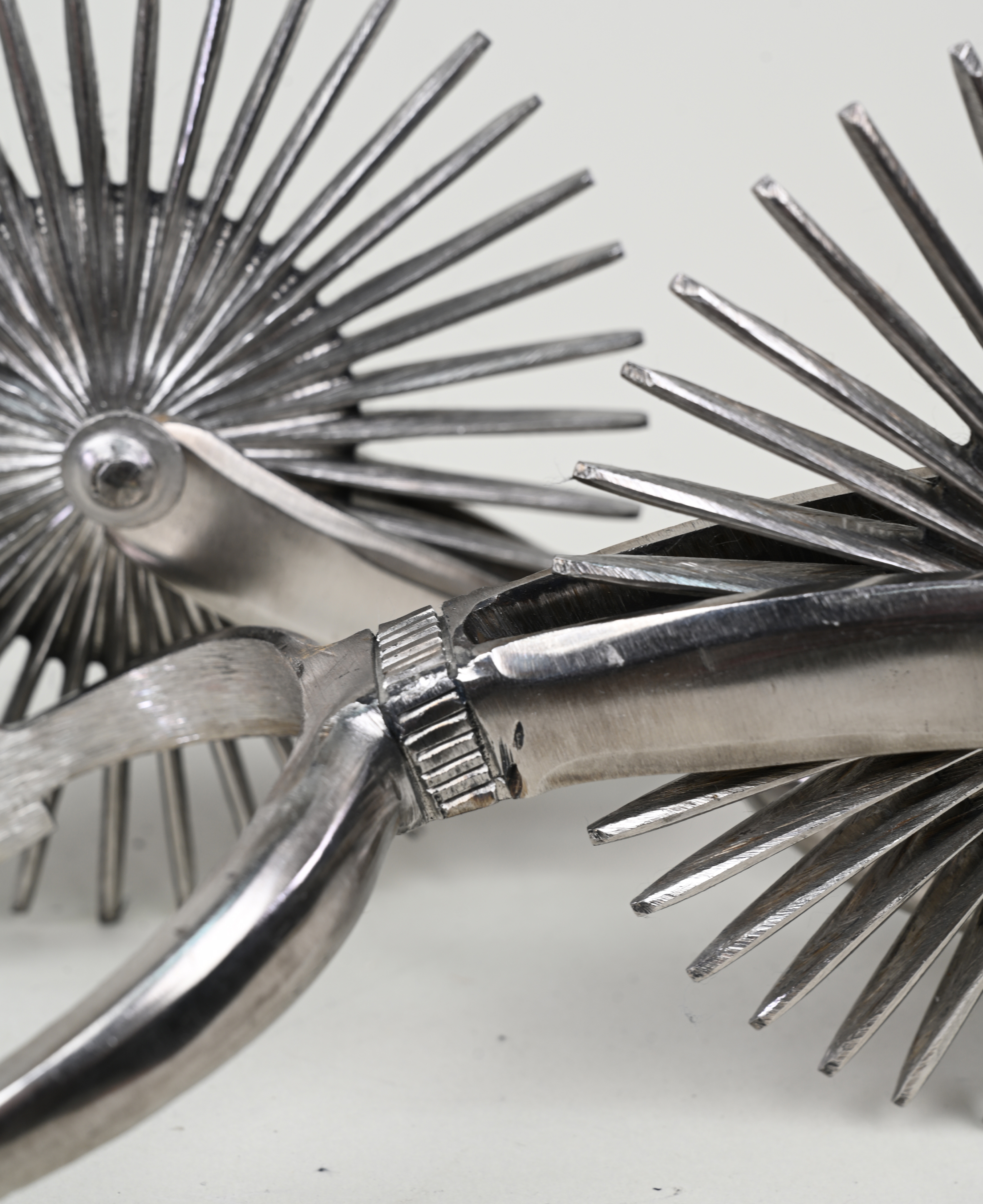 Espuela De Huaso Acero Inoxidable Pihuelo Liso Catron  imagen 3