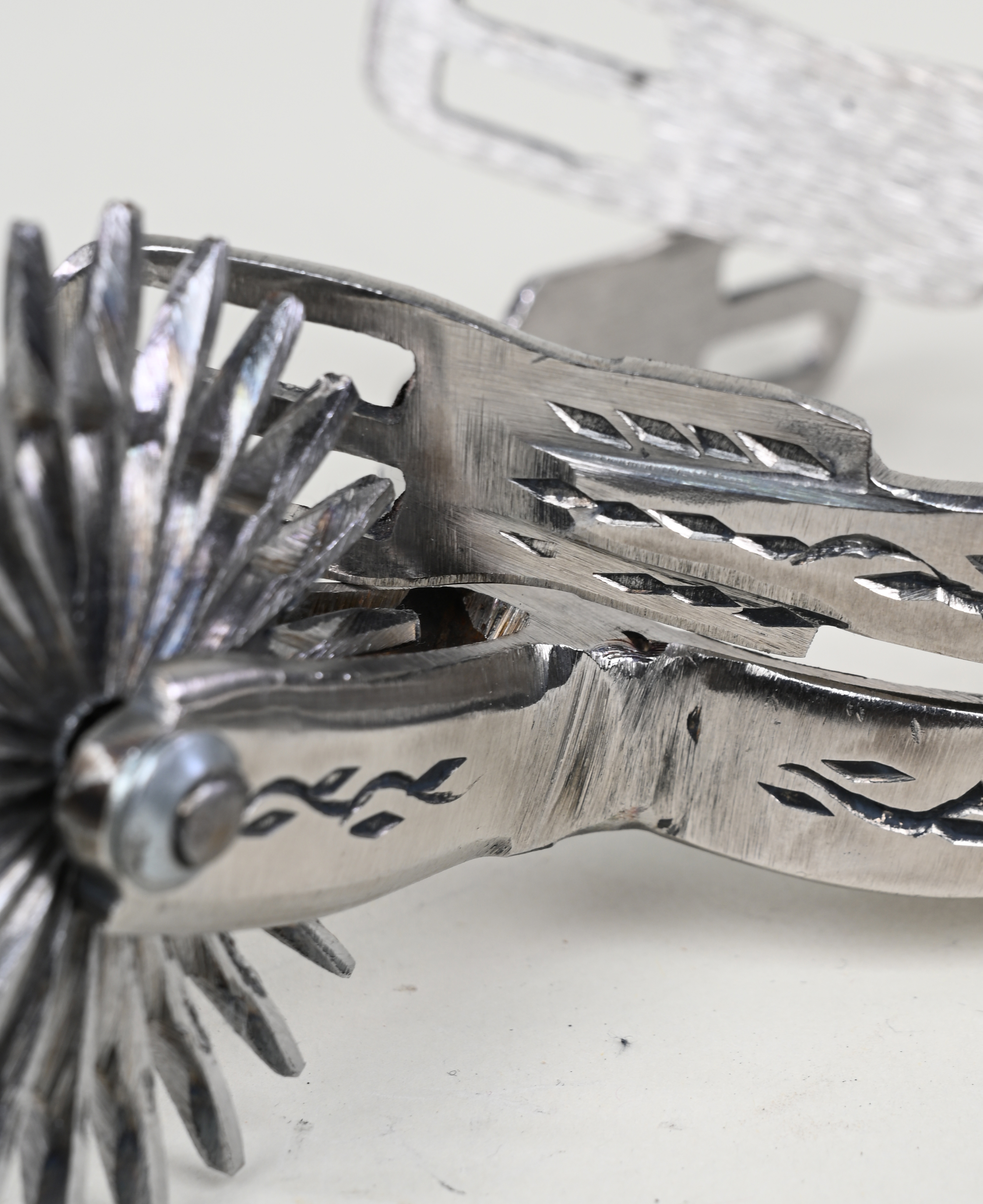 Espuela De Huaso Folklórica de Acero Catron imagen 5