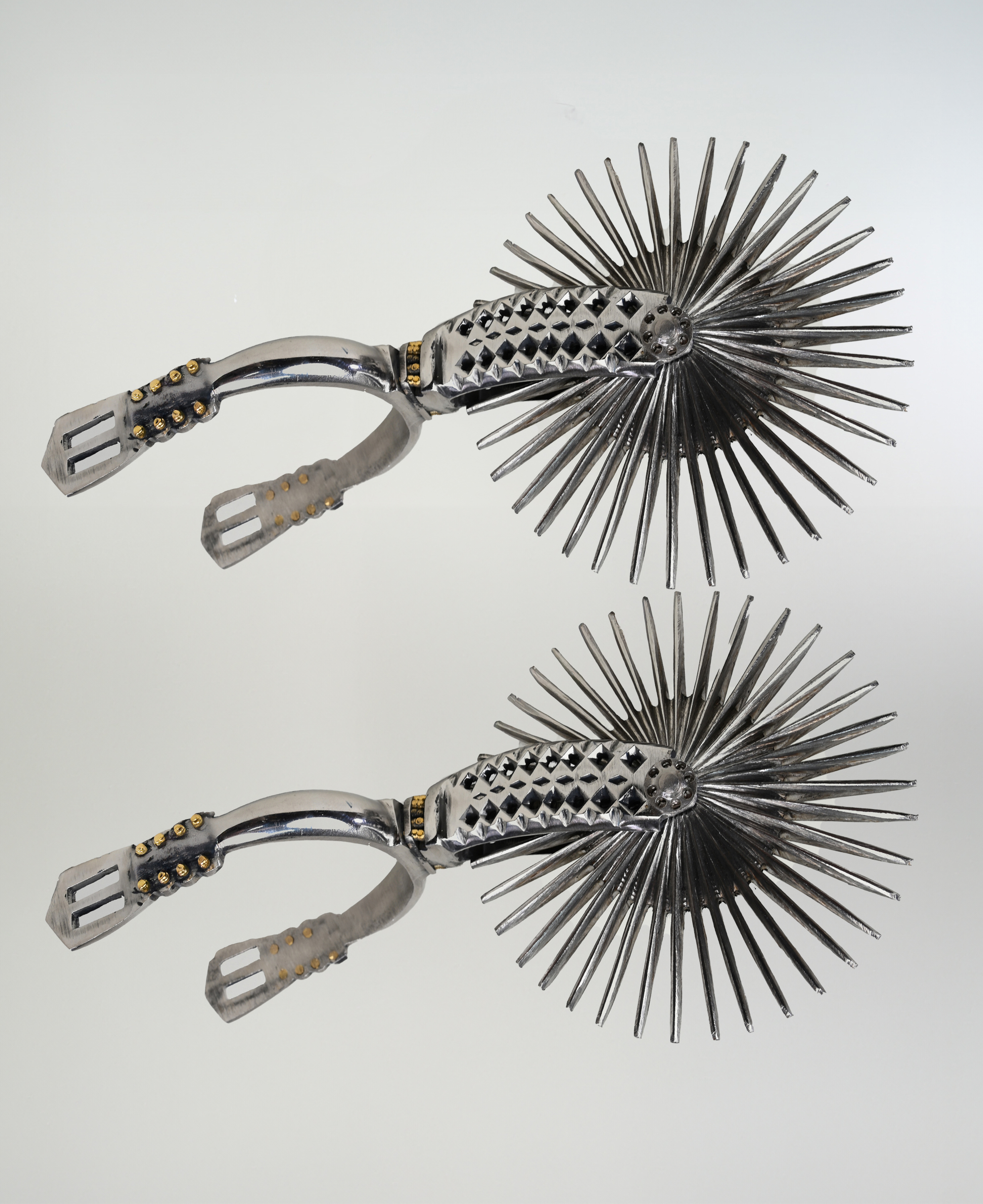 Espuela de Huaso Acero Inoxidable Caladas Catron imagen 1