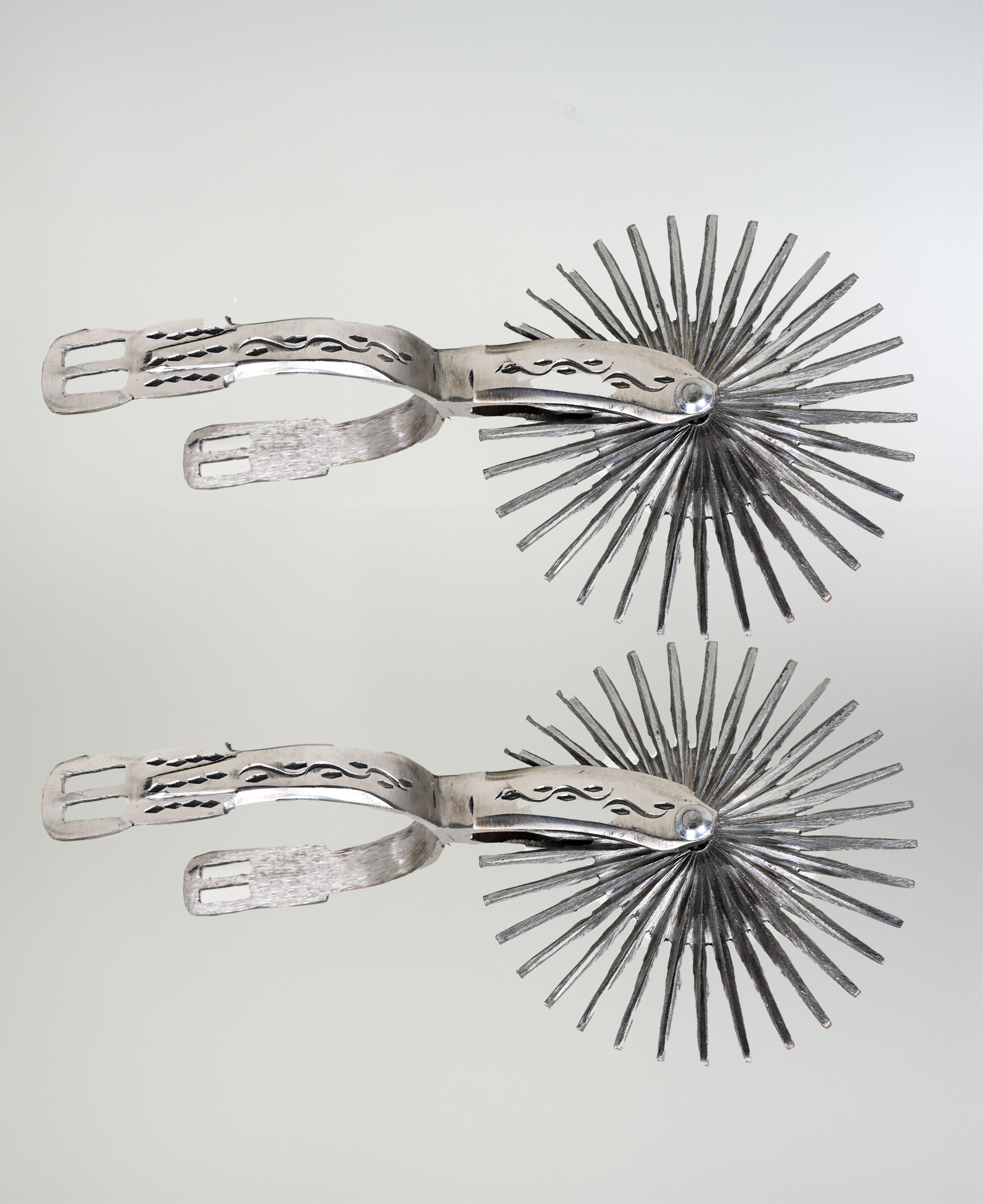 Espuela De Huaso Folklórica de Acero Catron imagen 1