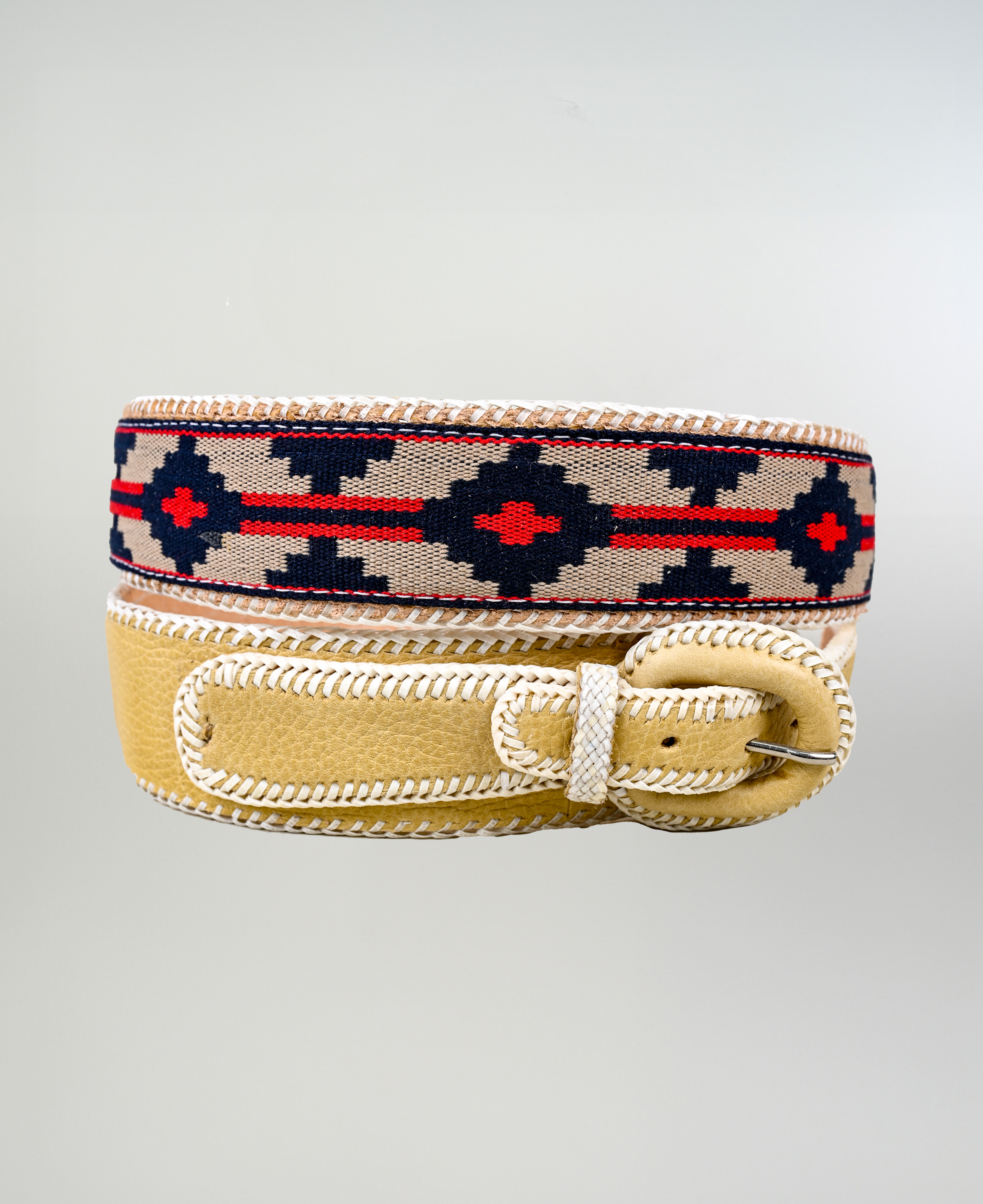 Cinturón de cuero con Cinta imagen 4