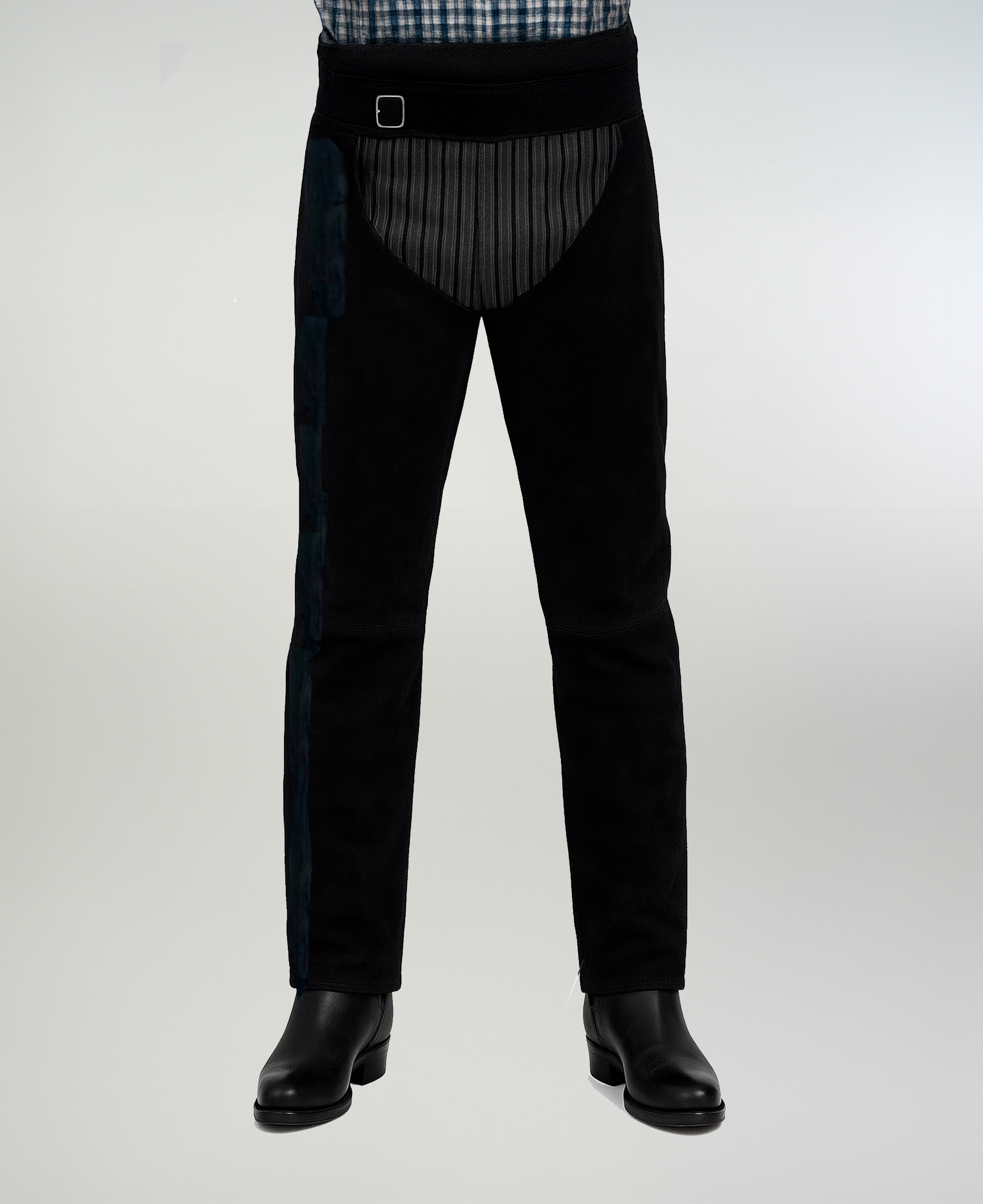 Chaparrera de Cuero Negra Catron imagen 1