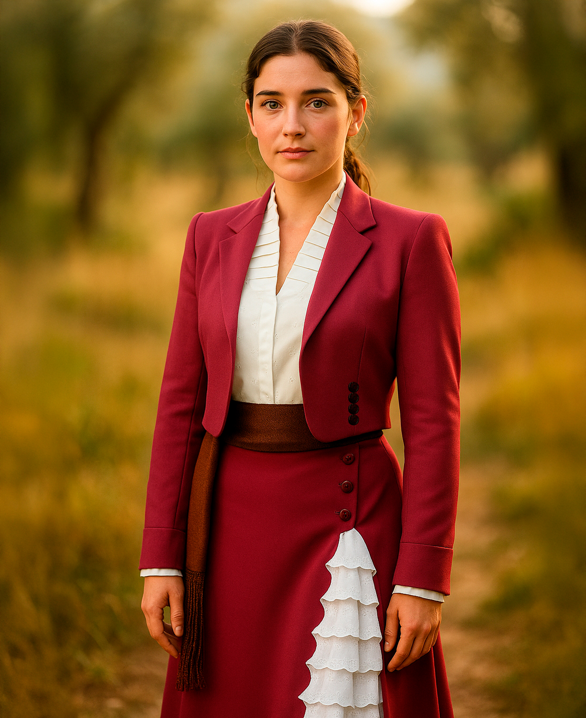 Chaqueta de Huasa Burdeo Catron imagen 2