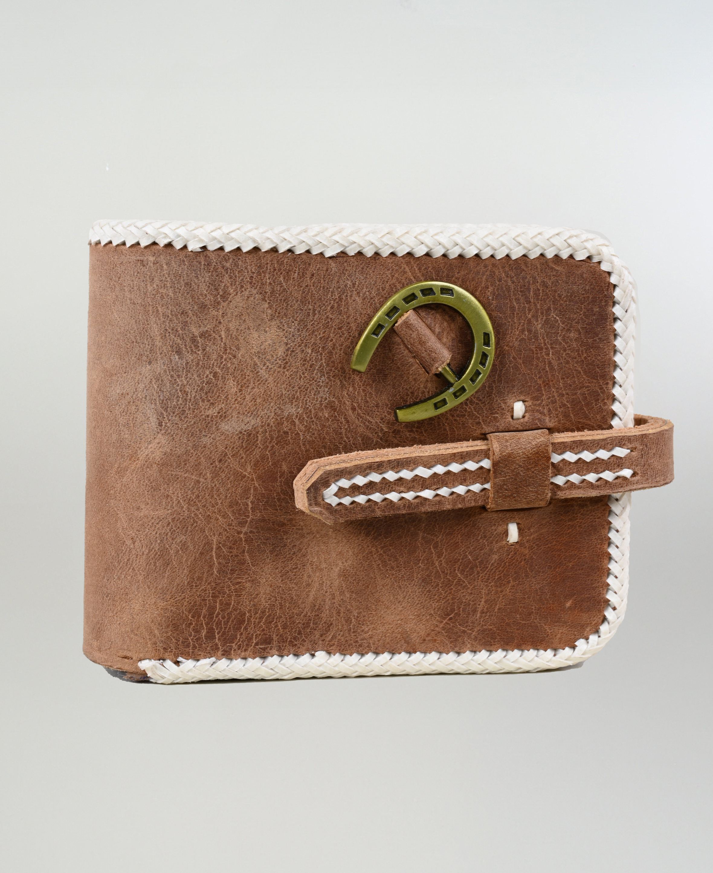 Billetera Cuero Caballo Completa Costura Cuyana Figura imagen 1