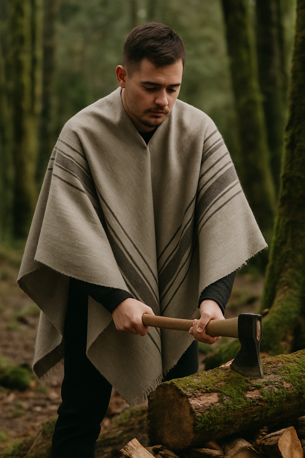 Poncho Corto Lana Oveja  imagen 2