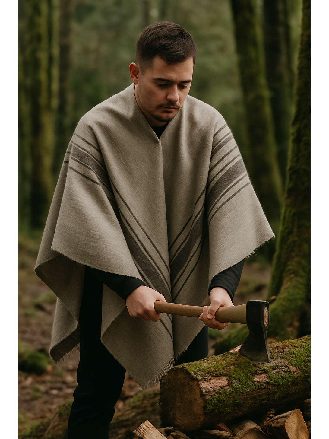 Poncho Corto Lana Oveja  2