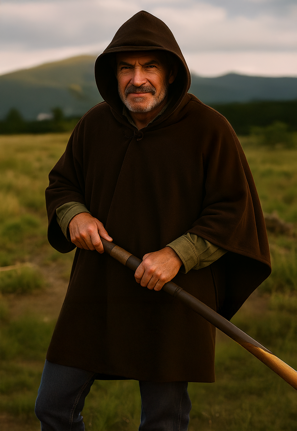 Poncho Criollo con Capucha de Lana Catron imagen 4