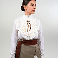 Blusa De Huasa Elegante Broderie Marfil Catron miniatura 1