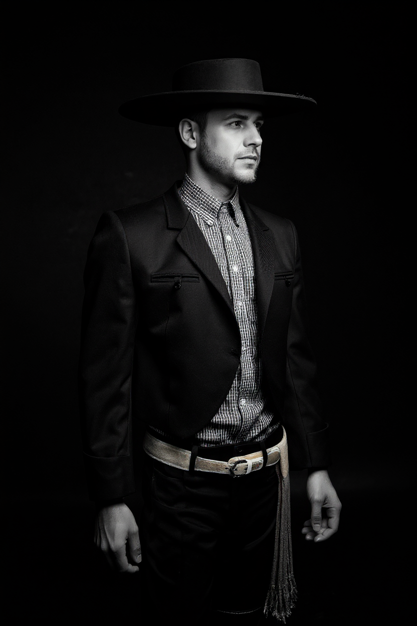 Chaqueta de Huaso Azul Tradicional Catron imagen 5