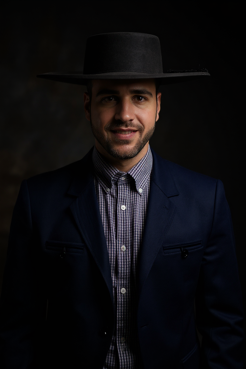 Chaqueta de Huaso Azul Tradicional Catron imagen 6