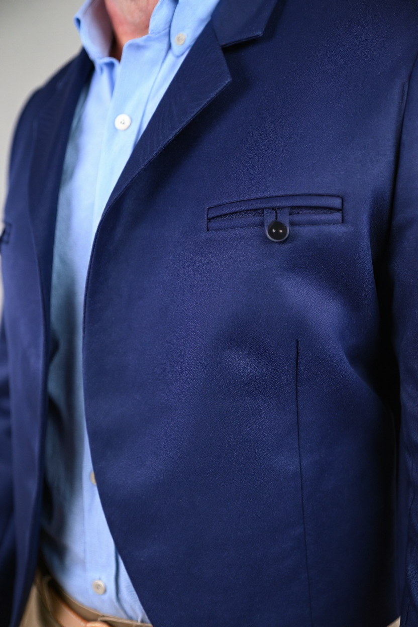 Chaqueta de Huaso Azul Tradicional Catron imagen 3