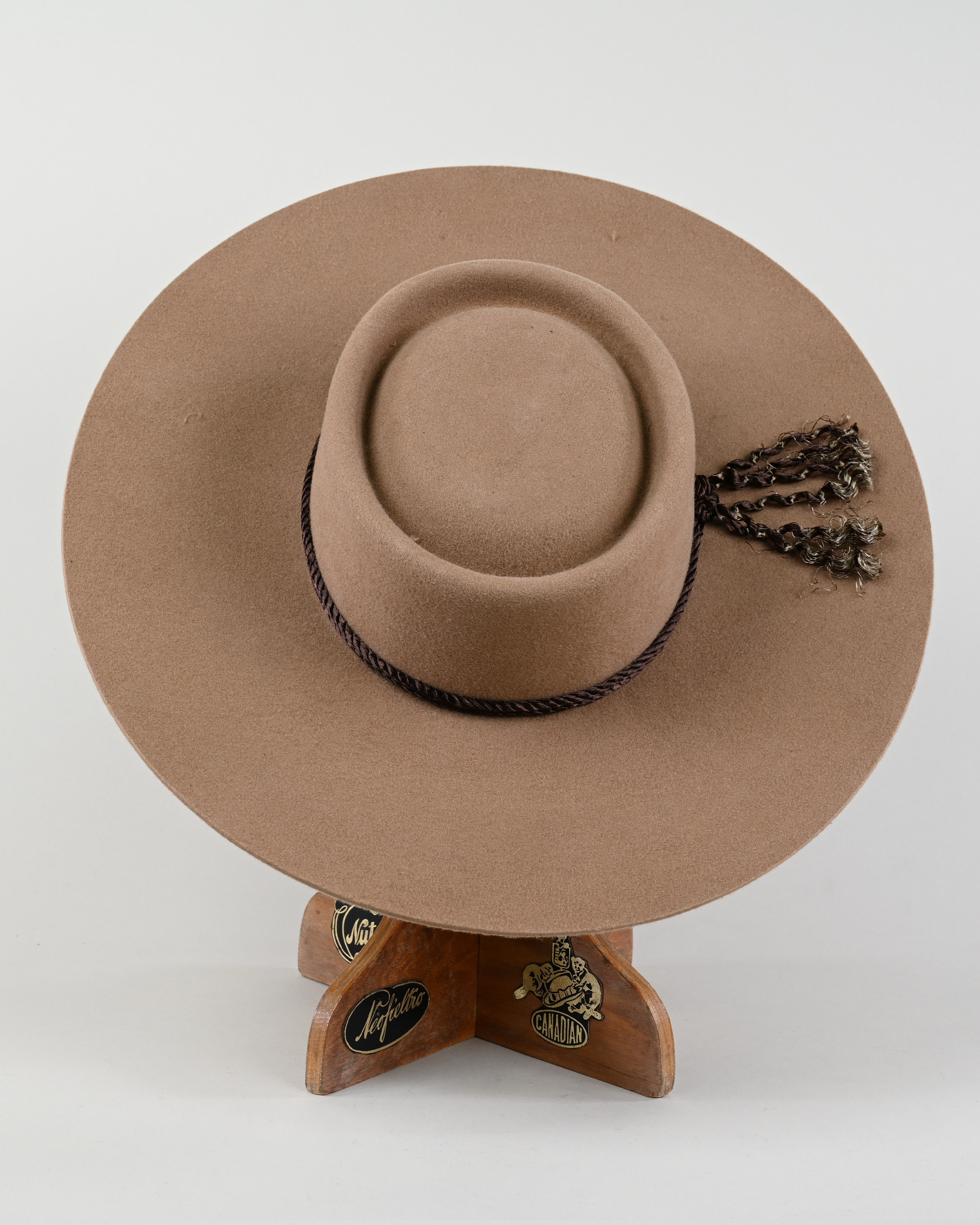 Sombrero De Huasa Paño Extra Camel Catrón imagen 2