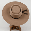 Sombrero De Huasa Paño Extra Camel Catrón miniatura 2