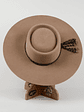 Sombrero De Huasa Paño Extra Camel Catrón - Miniatura 2