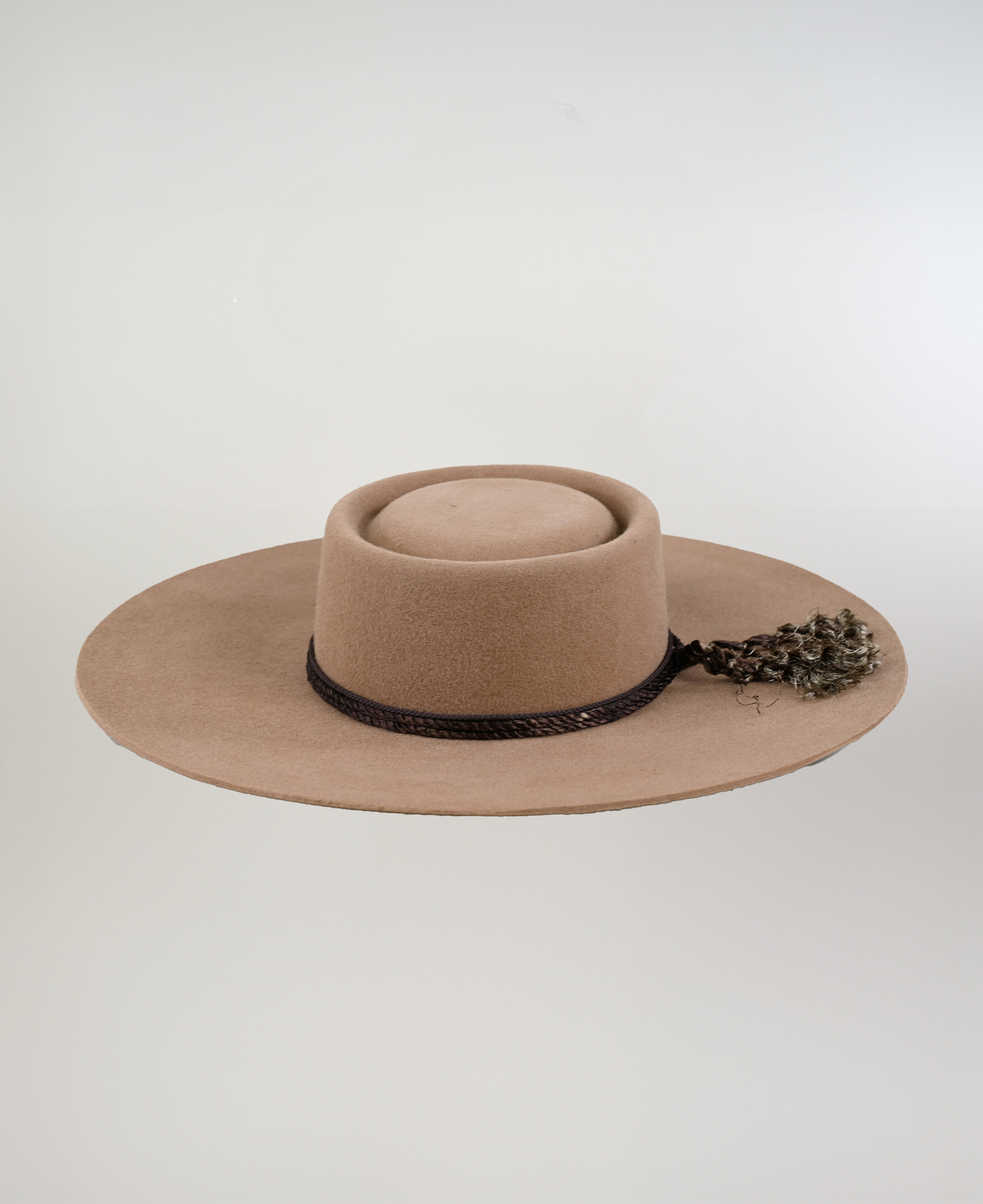 Sombrero De Huasa Paño Extra Camel Catrón imagen 1