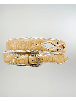 Cinturón Cuero Crudo Calado