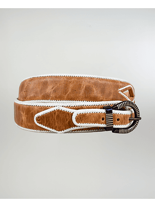 Cinturón Cuero Caballo Calado Hebilla Chapeada Catron