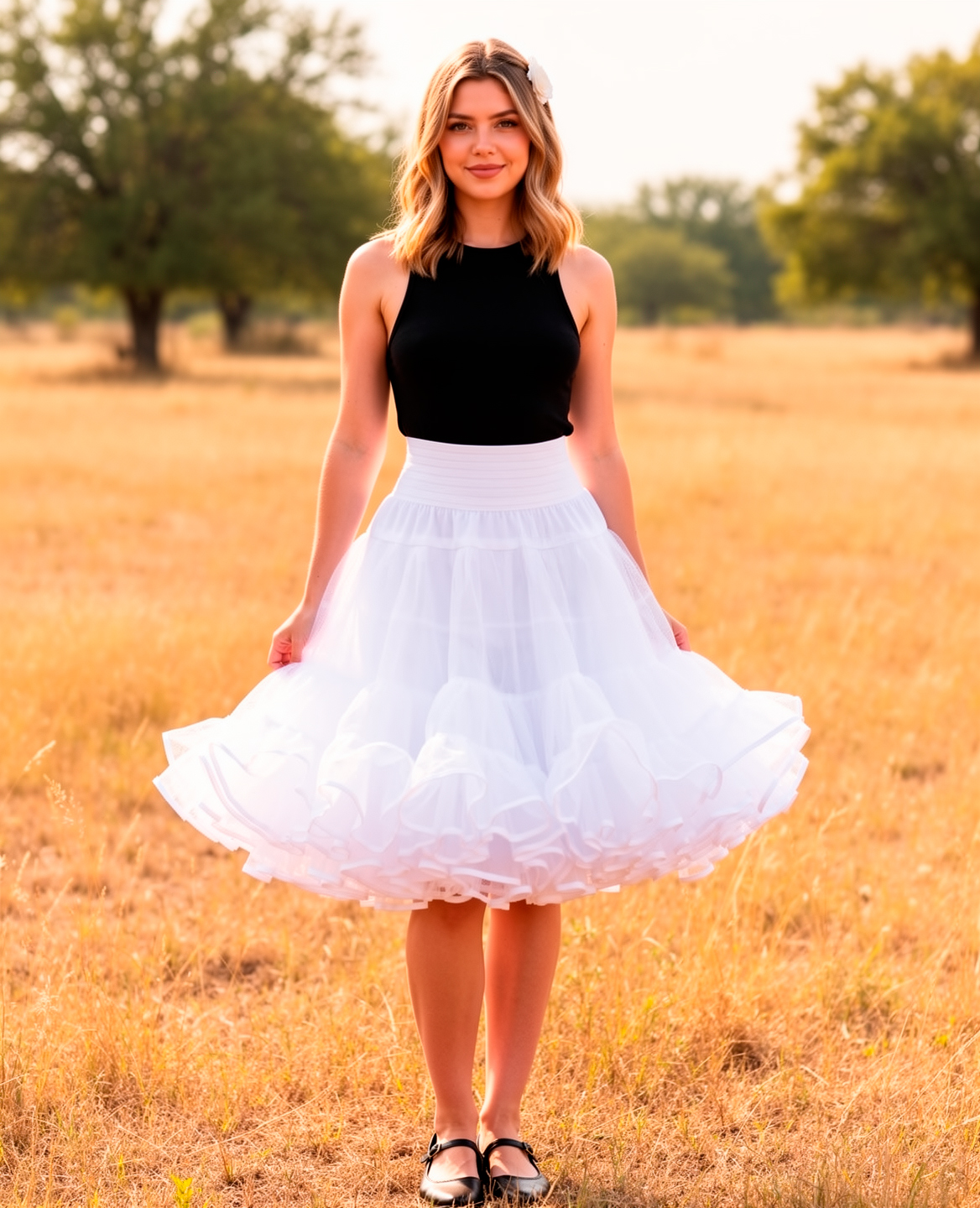 Falso Para Vestido De Huasa Simple Catron imagen 2