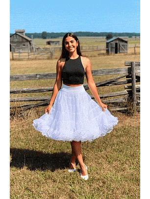 Falso Para Vestido De Huasa Falda Catron