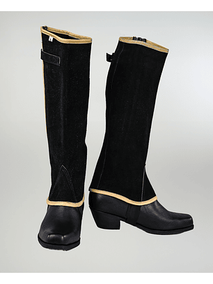 Polaina De Cuero Con Cierre