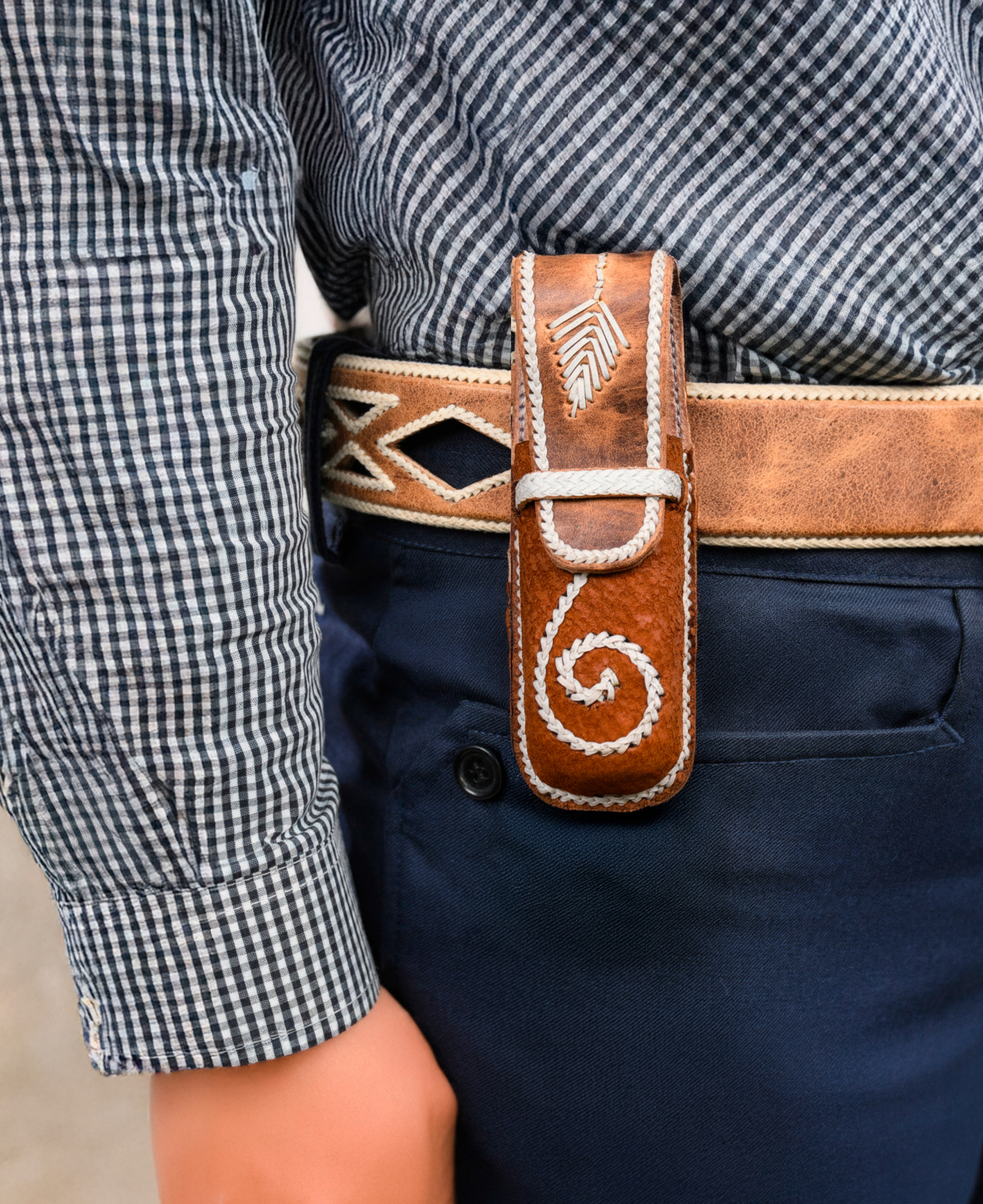 Funda De Cuero Para Cortaplumas imagen 2