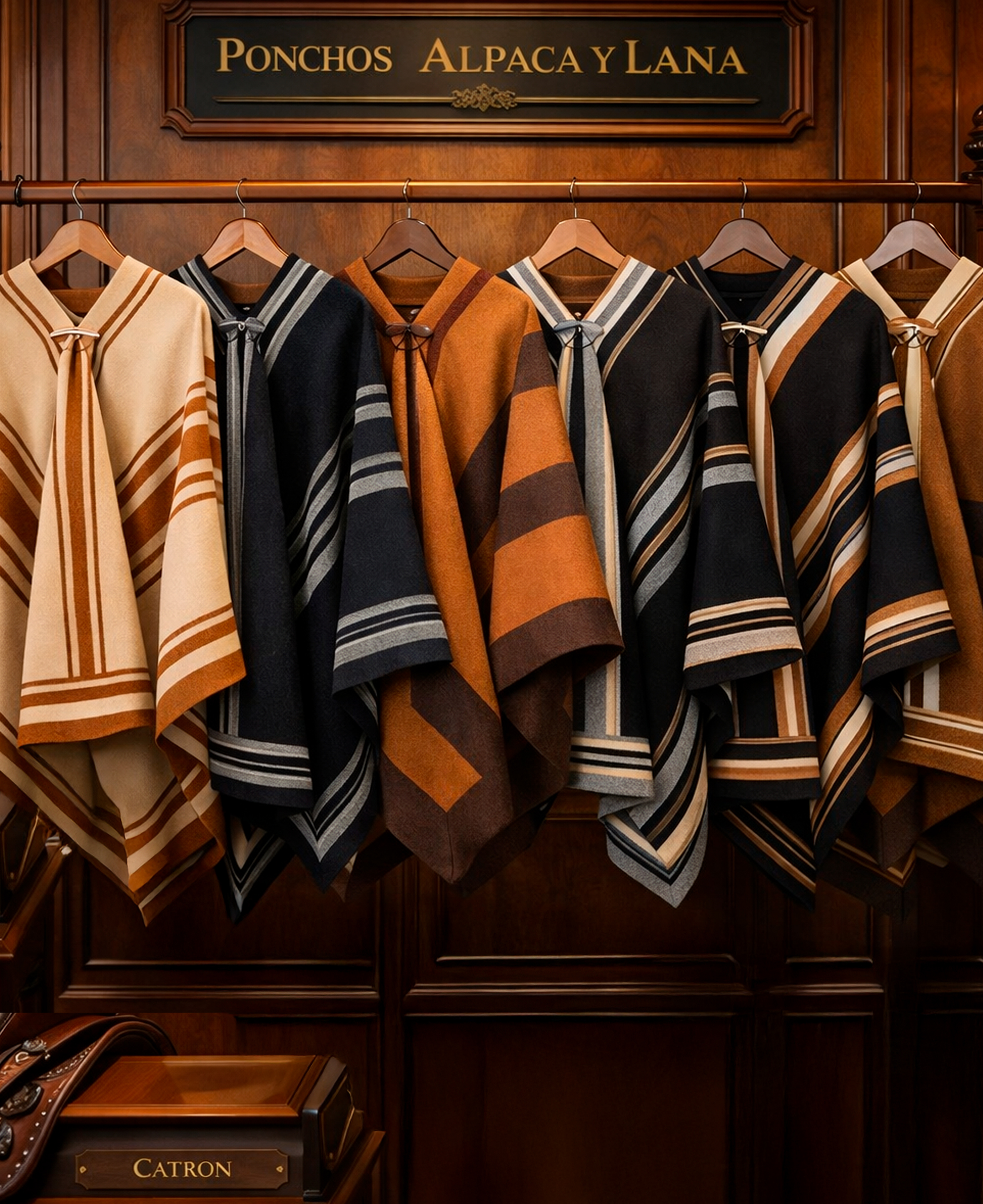 Poncho Alpaca Lana Lautaro Catron imagen 2